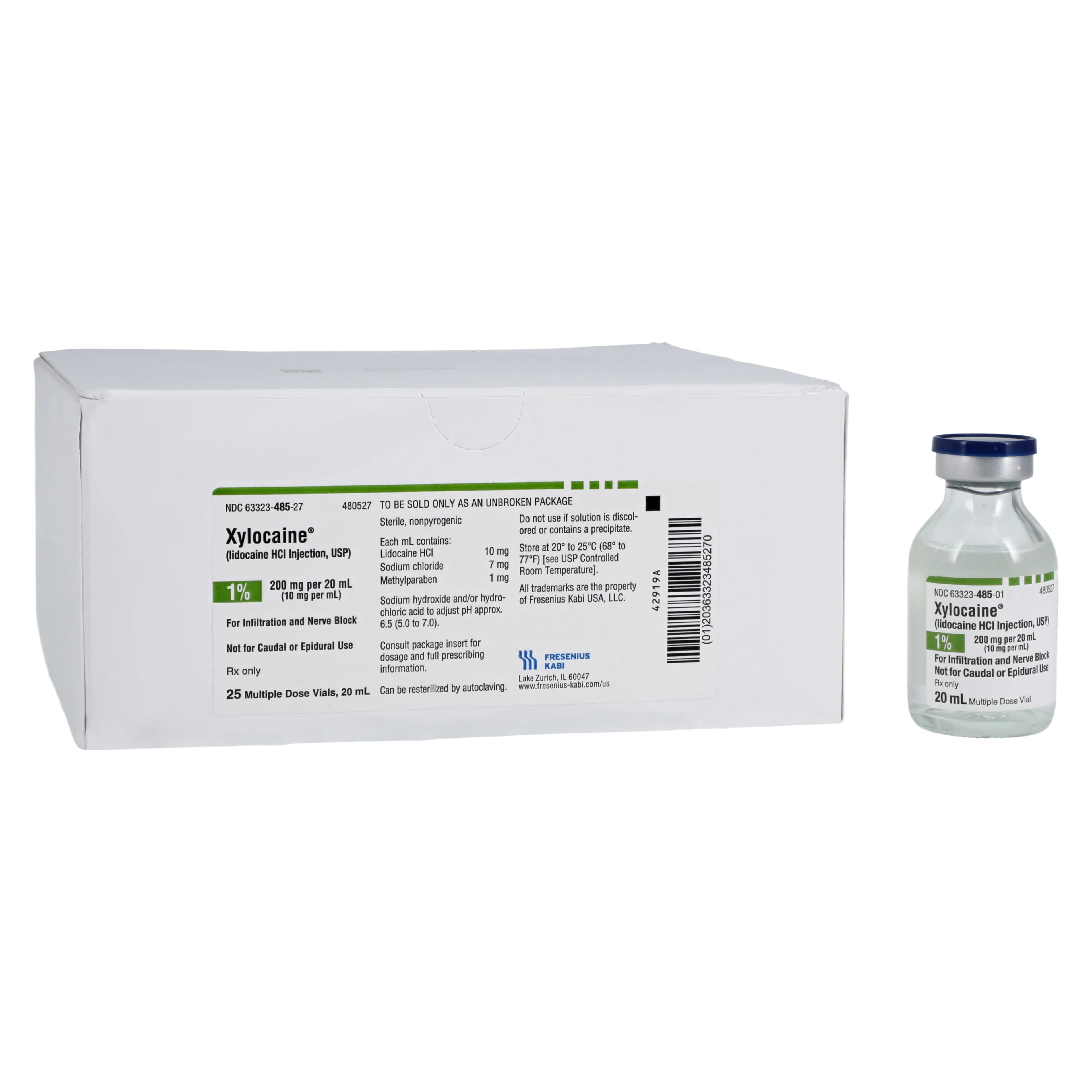 Xylocaine Plain Injection 1% MDV 20mL, 25/Package - Xylocaine Plain MDV 20mL - Image 1