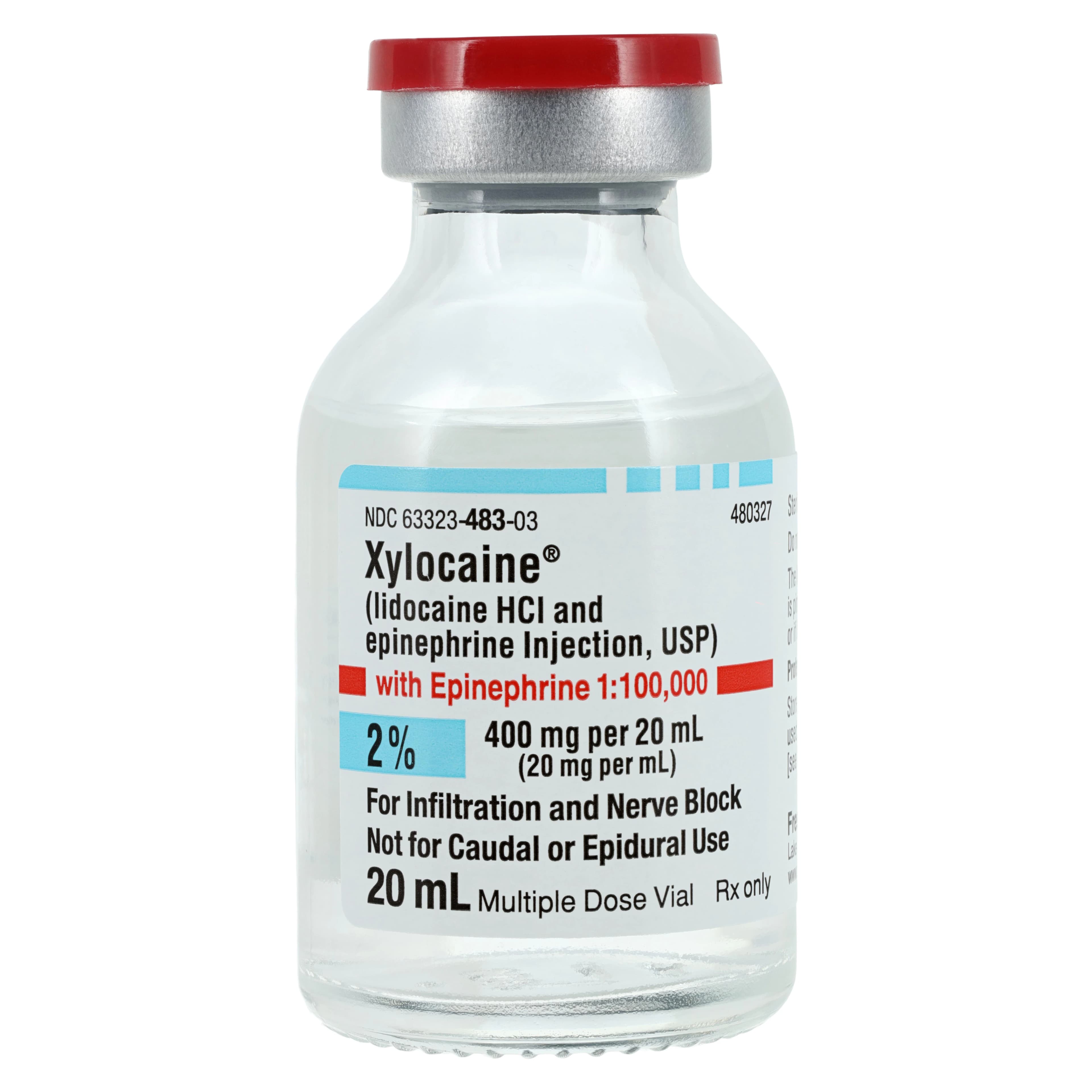Xylocaine with Epinephrine Injection 2% 1:100,000 MDV 20mL, 25/Package thumbnail 3