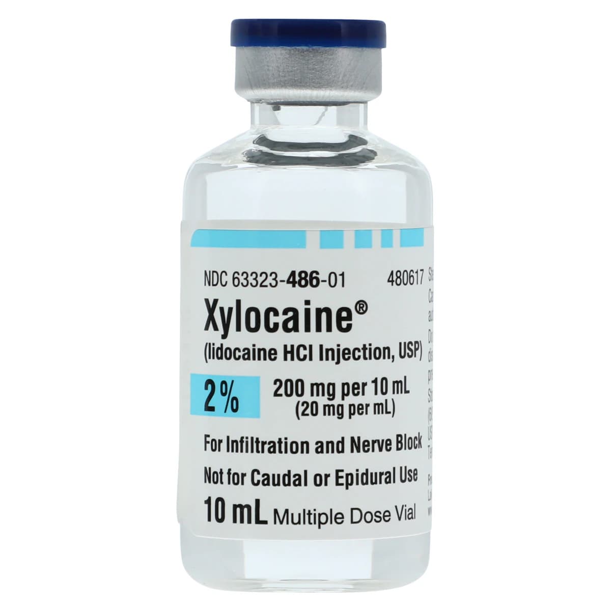 Xylocaine (Lidocaine HCl) 2% Injection, 10 mL Multiple-Dose Vial, 25/Package thumbnail 2