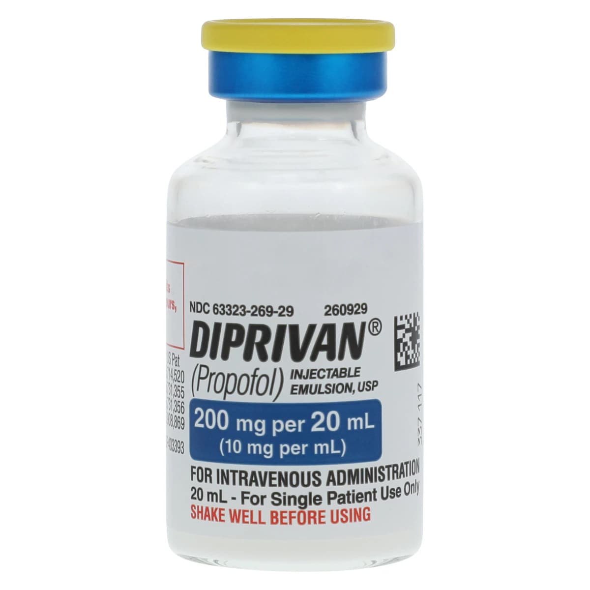 Diprivan Injection 10mg/mL SDV 20mL, 10/Package thumbnail 3
