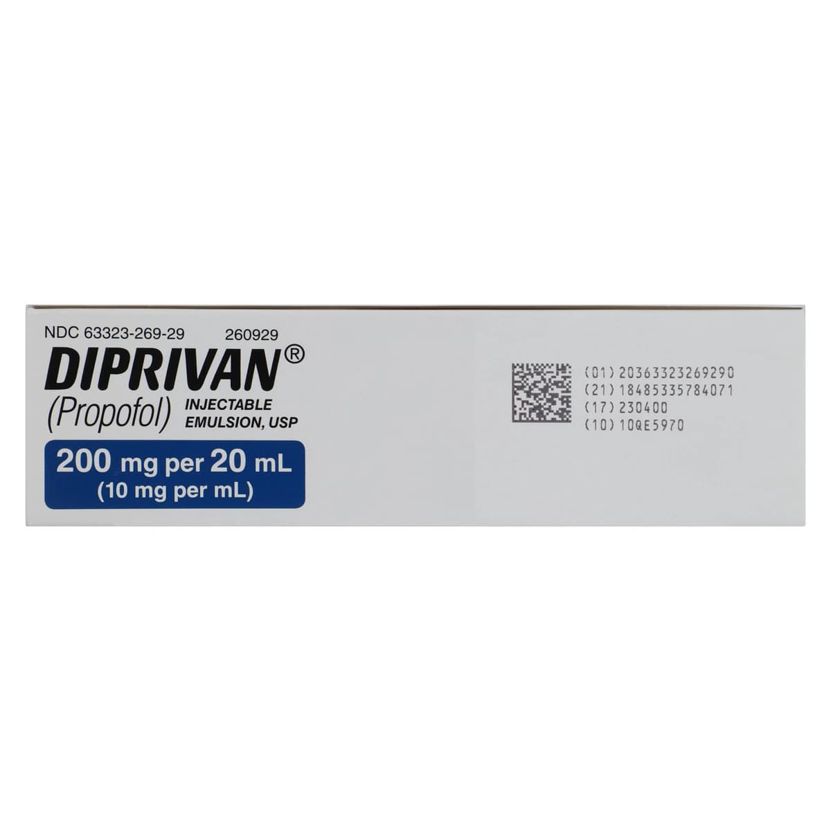 Diprivan Injection 10mg/mL SDV 20mL, 10/Package thumbnail 6
