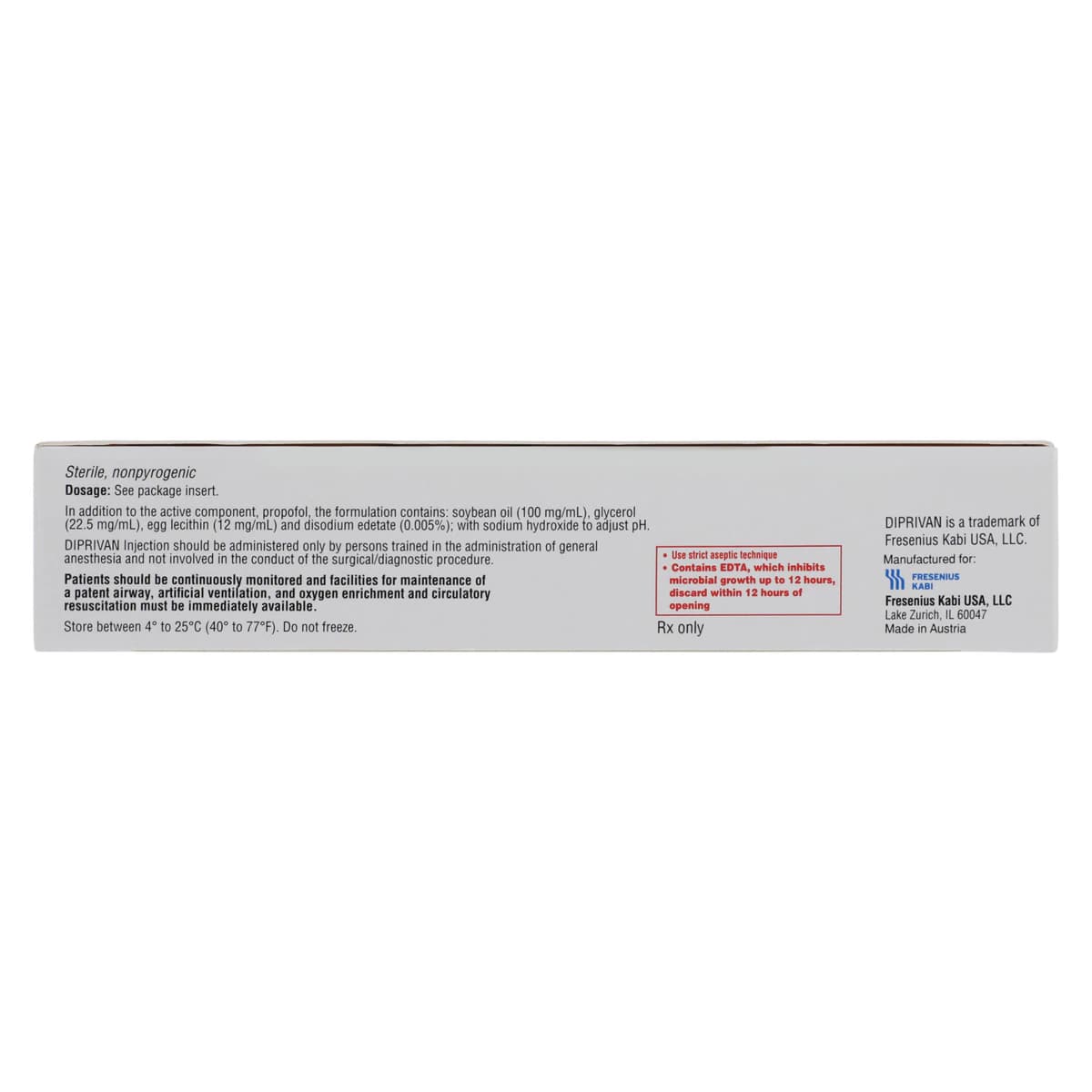Diprivan Injection 10mg/mL SDV 10mL, 10/Package thumbnail 3