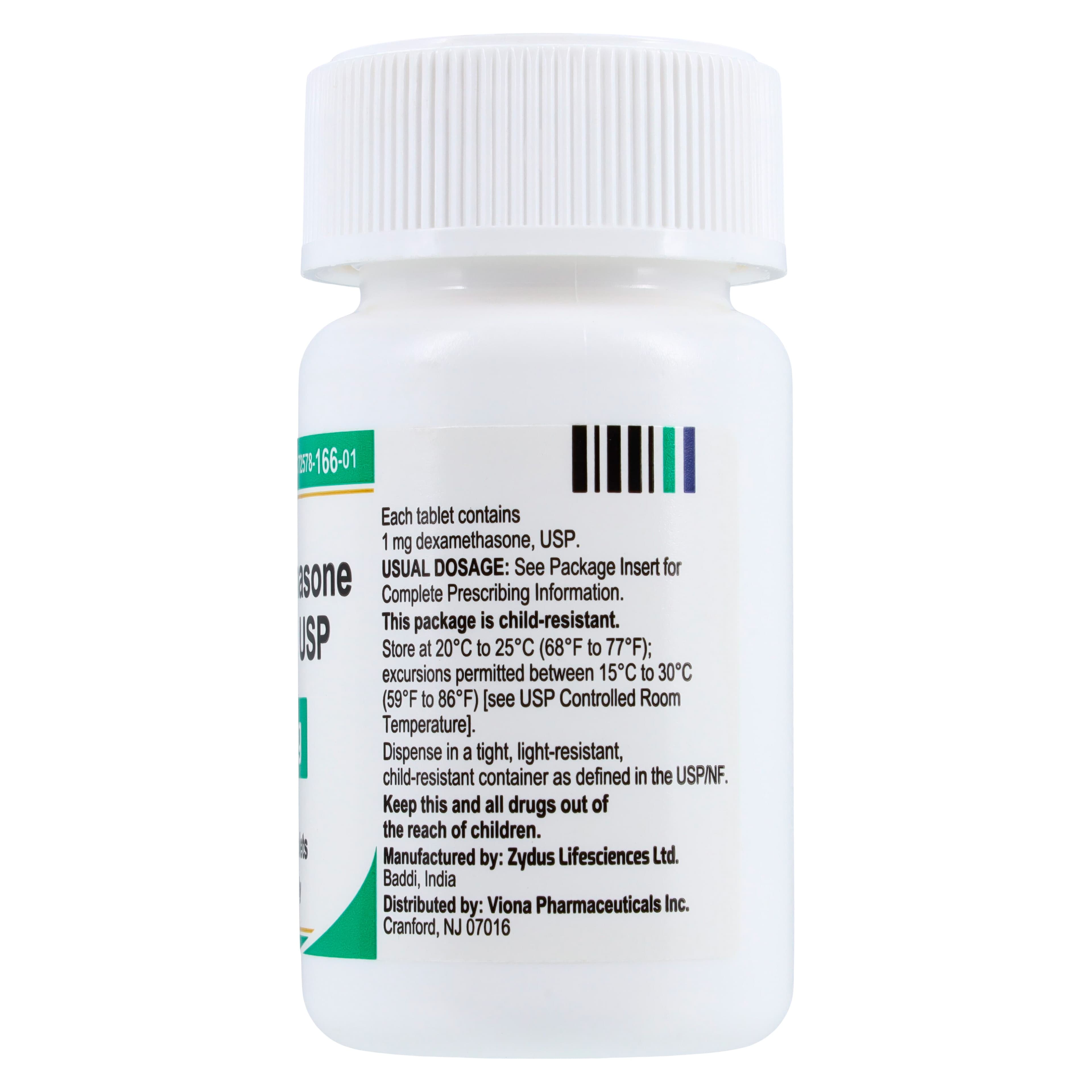 Dexamethasone Tablets 1mg, 100/Bottle (Viona Pharmaceuticals) thumbnail 2
