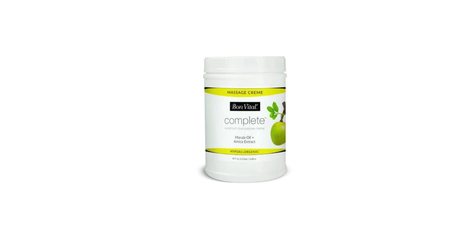 Bon Vital Complete Massage Creme, Unscented, Nut-Oil Free, Paraben Free, Hypoallergenic, 64 oz - Creme Bon Vital Massage Comple - Image 1