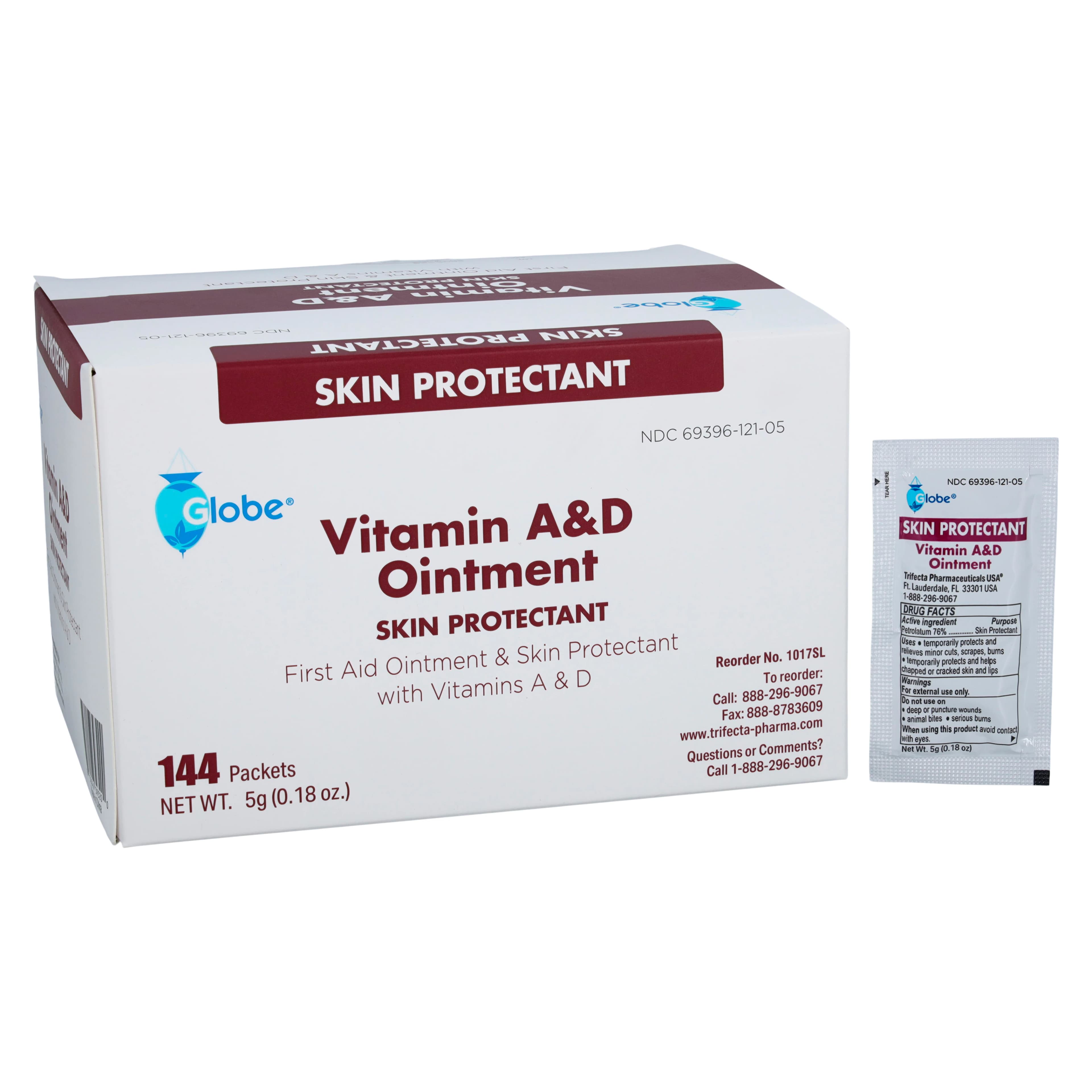Trifecta Pharmaceuticals Vitamin A&D Skin Protectant Ointment, Foil Pack, 5g, 144/Box - Vitamin A&D Foil Pk 5gm - Image 1