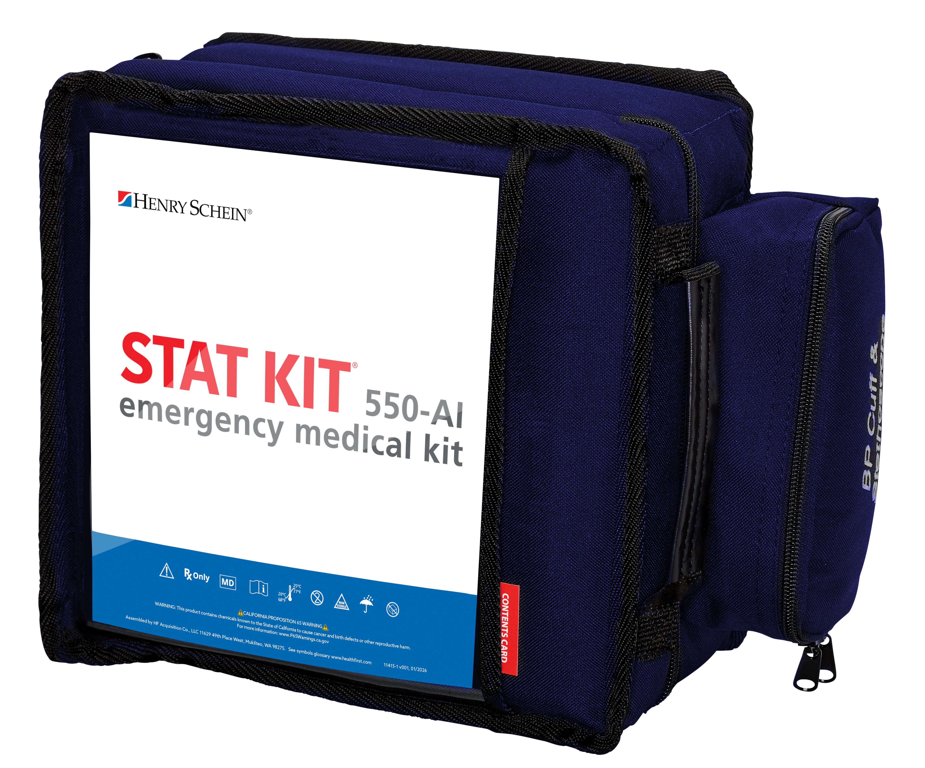 Henry Schein Stat Kit 550-AI Emergency Medication Kit with Annual Billing and Medication Management - HSM STAT KIT 550-AI EMERGMEDKT - Image 1