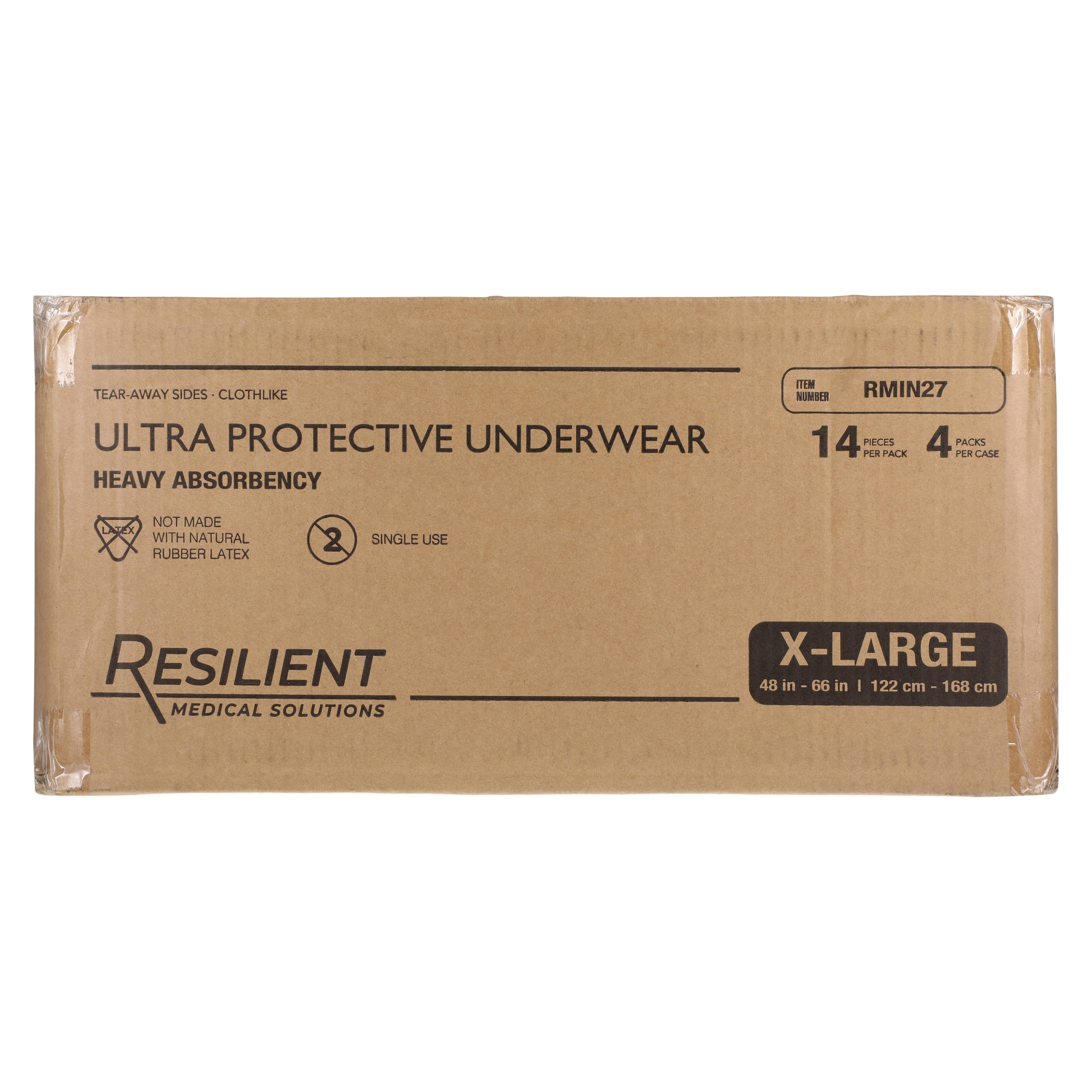 Resilient Medical Solutions Protective Underwear, Unisex Adult, X-Large, 48-66" Waist, Blue, Absorbent, 56/Case thumbnail 4
