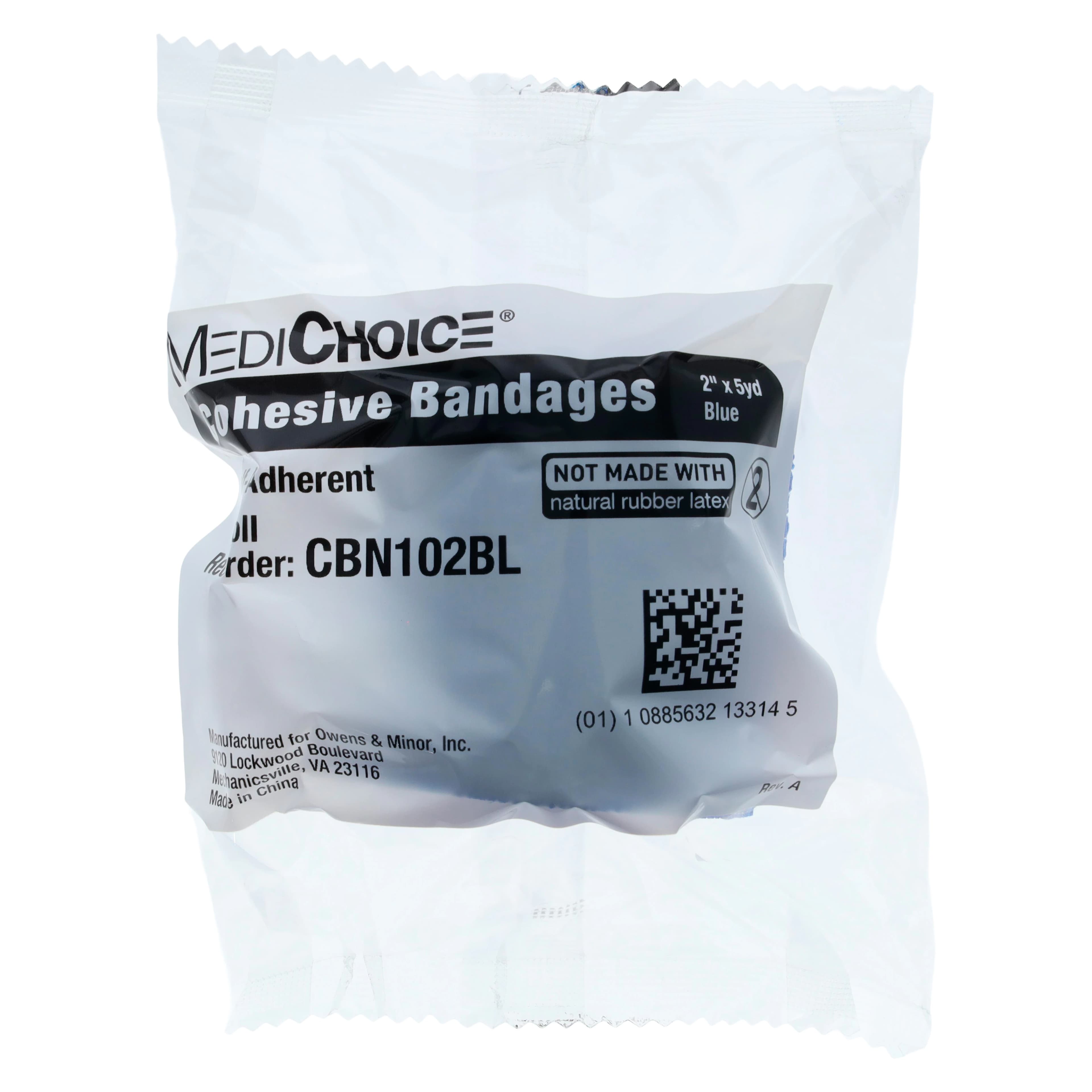 MediChoice Cohesive Bandage, 2" x 5 yd, Blue, Non-Sterile, 36/Box thumbnail 3