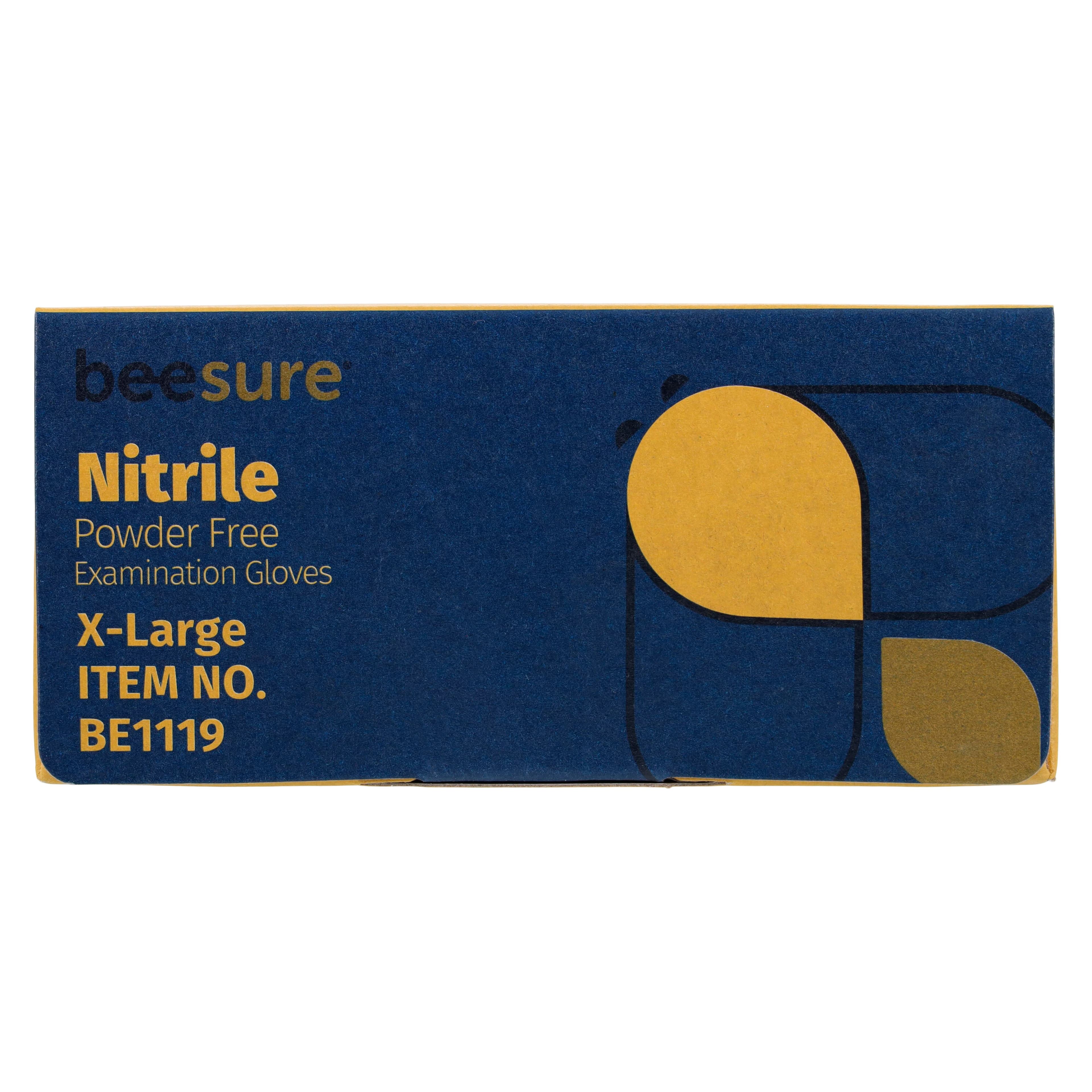 BeeSure Nitrile Exam Gloves, Powder Free, Non-Sterile, Extra Large, Light Blue, 100/Box, BE1119 thumbnail 6