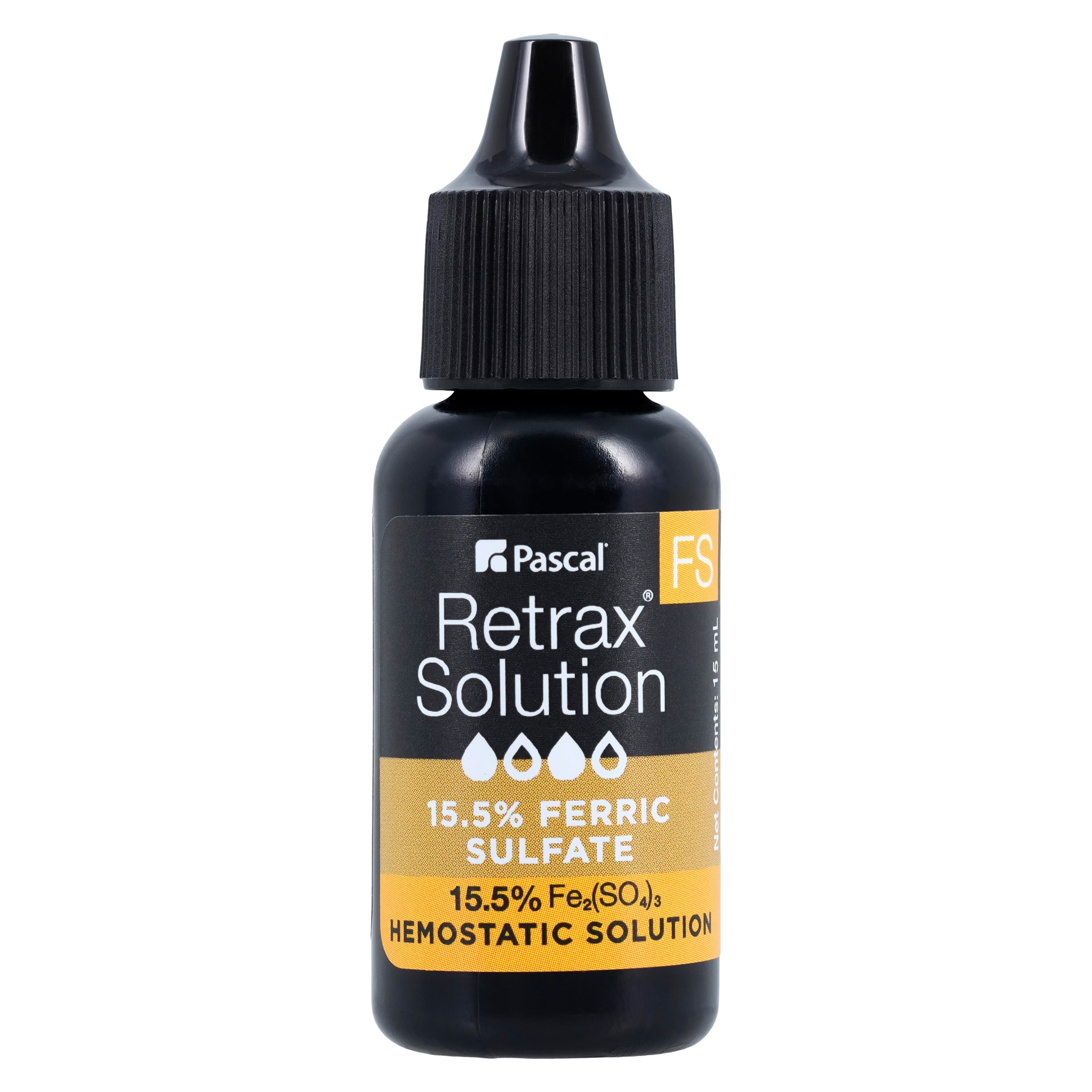 Pascal Retrax FS Hemostatic Solution, 15.5% Ferric Sulfate, Unflavored, 15 mL Bottle, 15-640 thumbnail 2