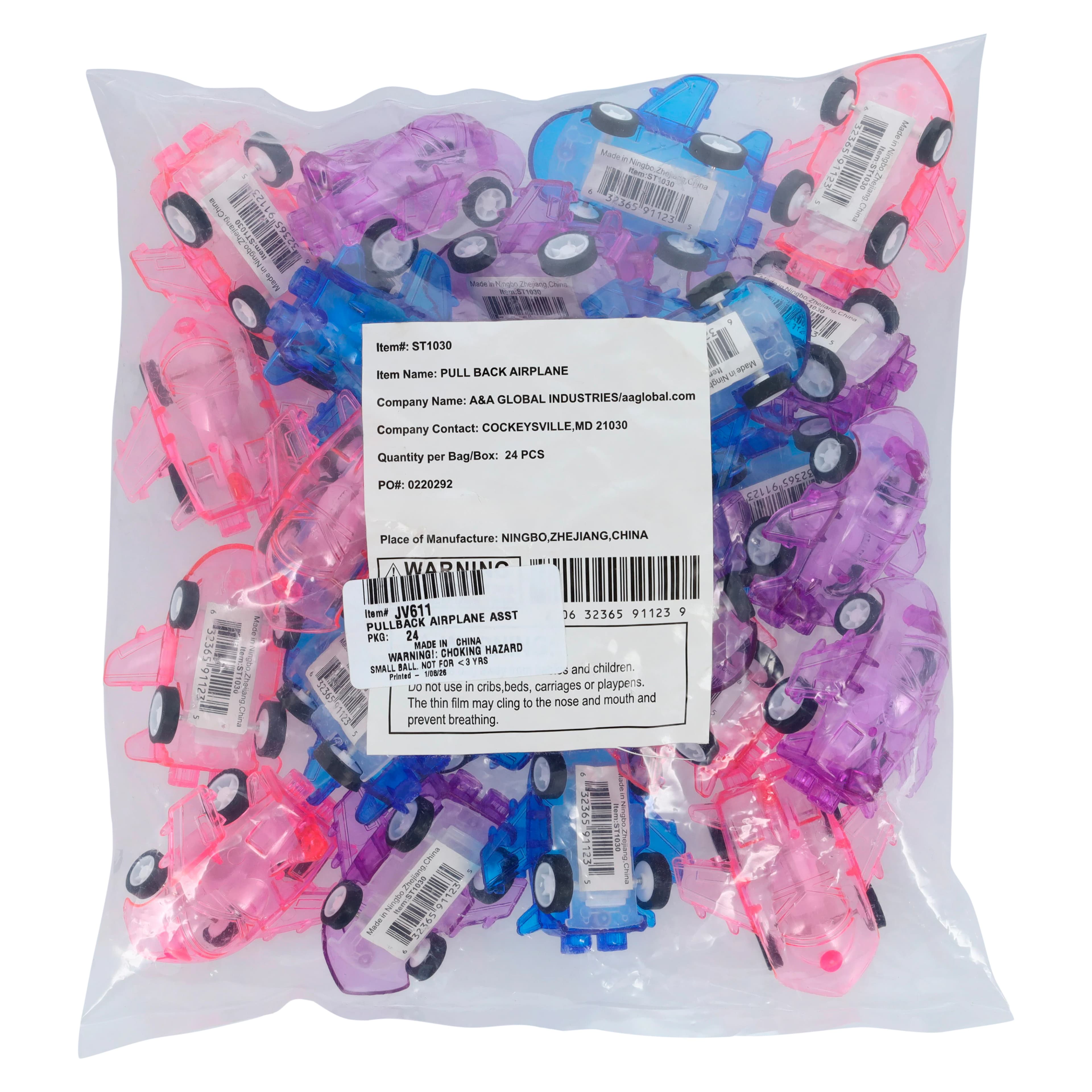 Sherman Specialty Pull-Back Airplane Assortment, 24/Pack, JV611 thumbnail 2