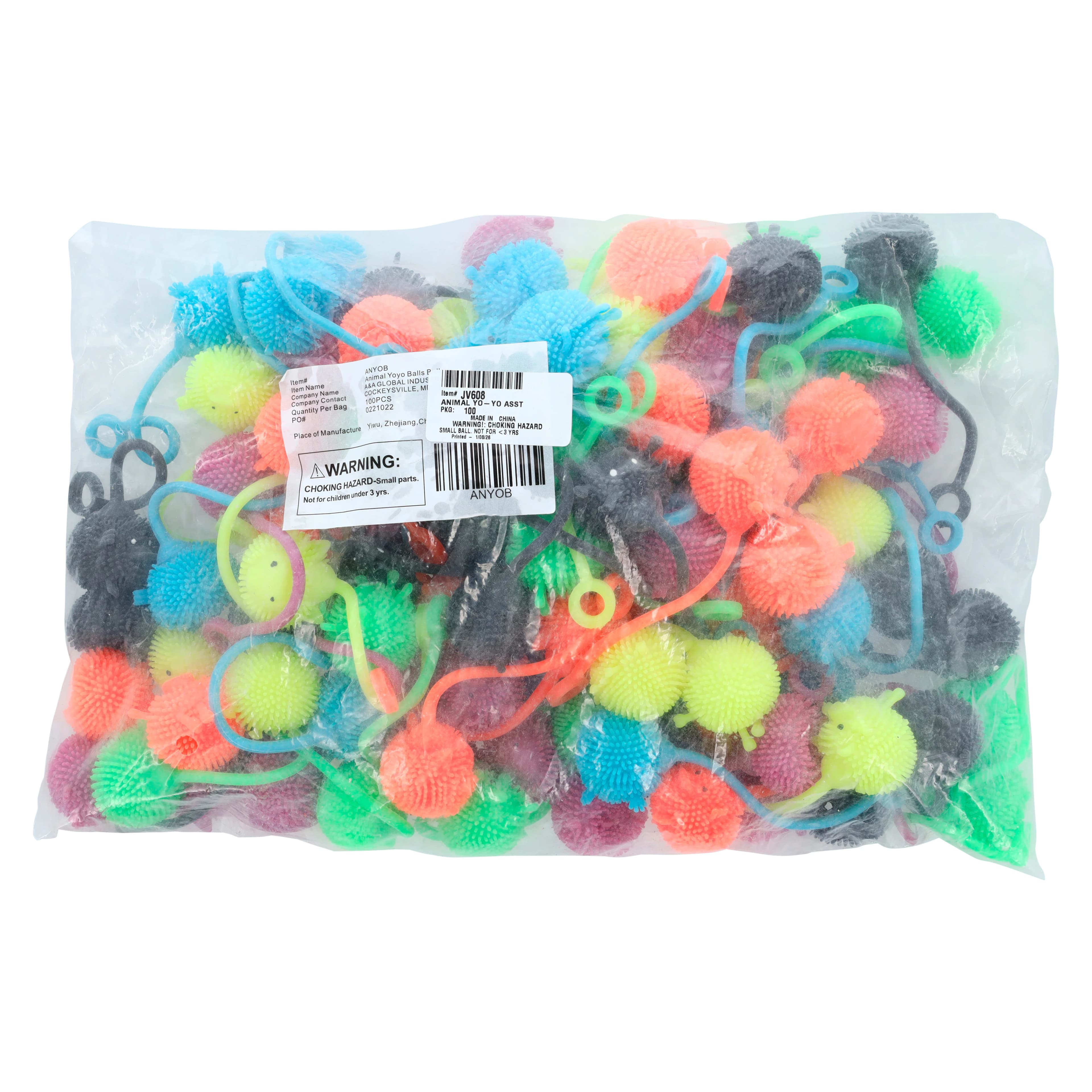 Sherman Specialty Stretchy Animal Yo-Yo Ball Assortment, 5-1/2", 100/Pack, JV608 thumbnail 2