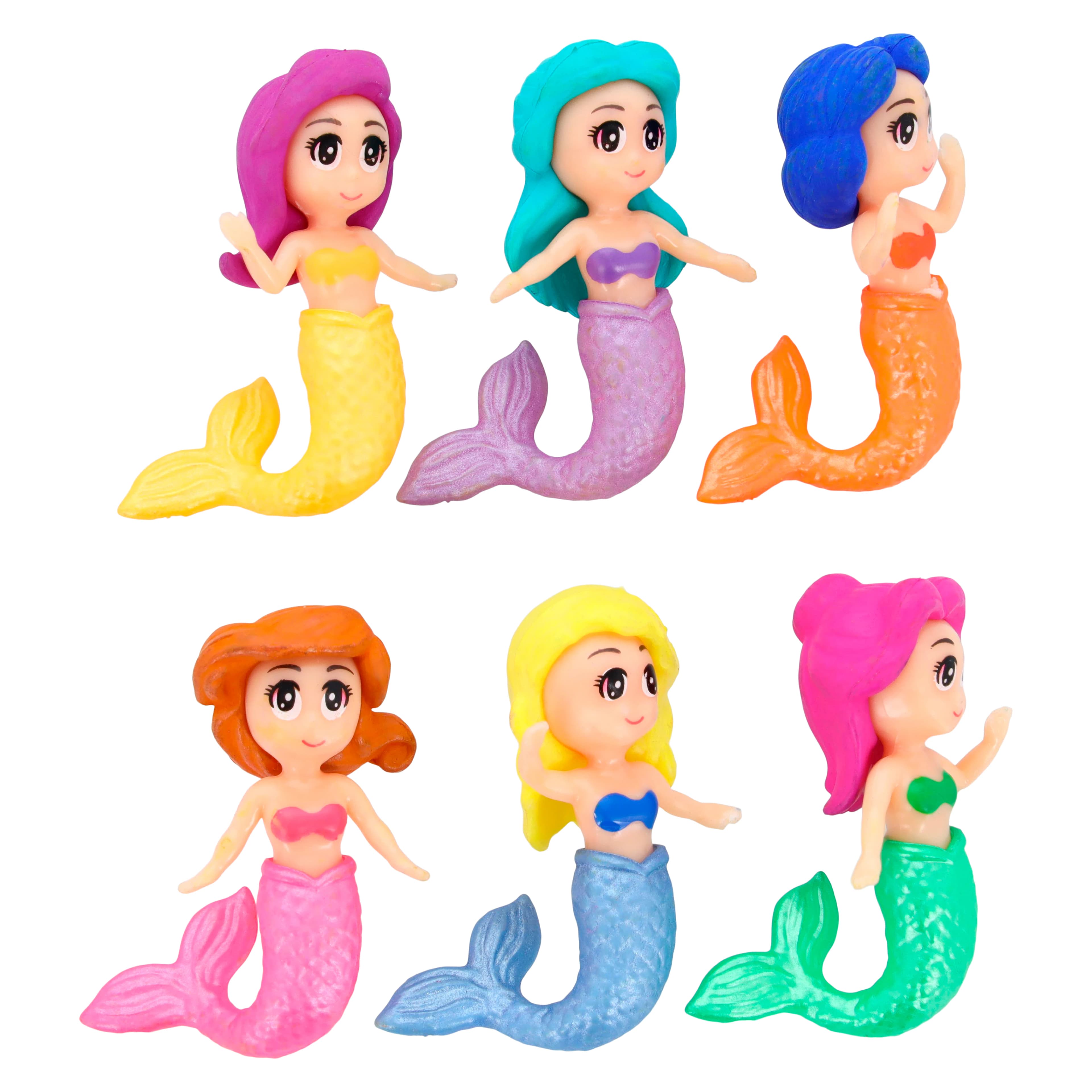 Sherman Specialty Mermaid Figure Assortment, 6 Styles, 1.5" Figures, 100/Pkg, JV607 - Mermaid Figure Assortment - Image 1