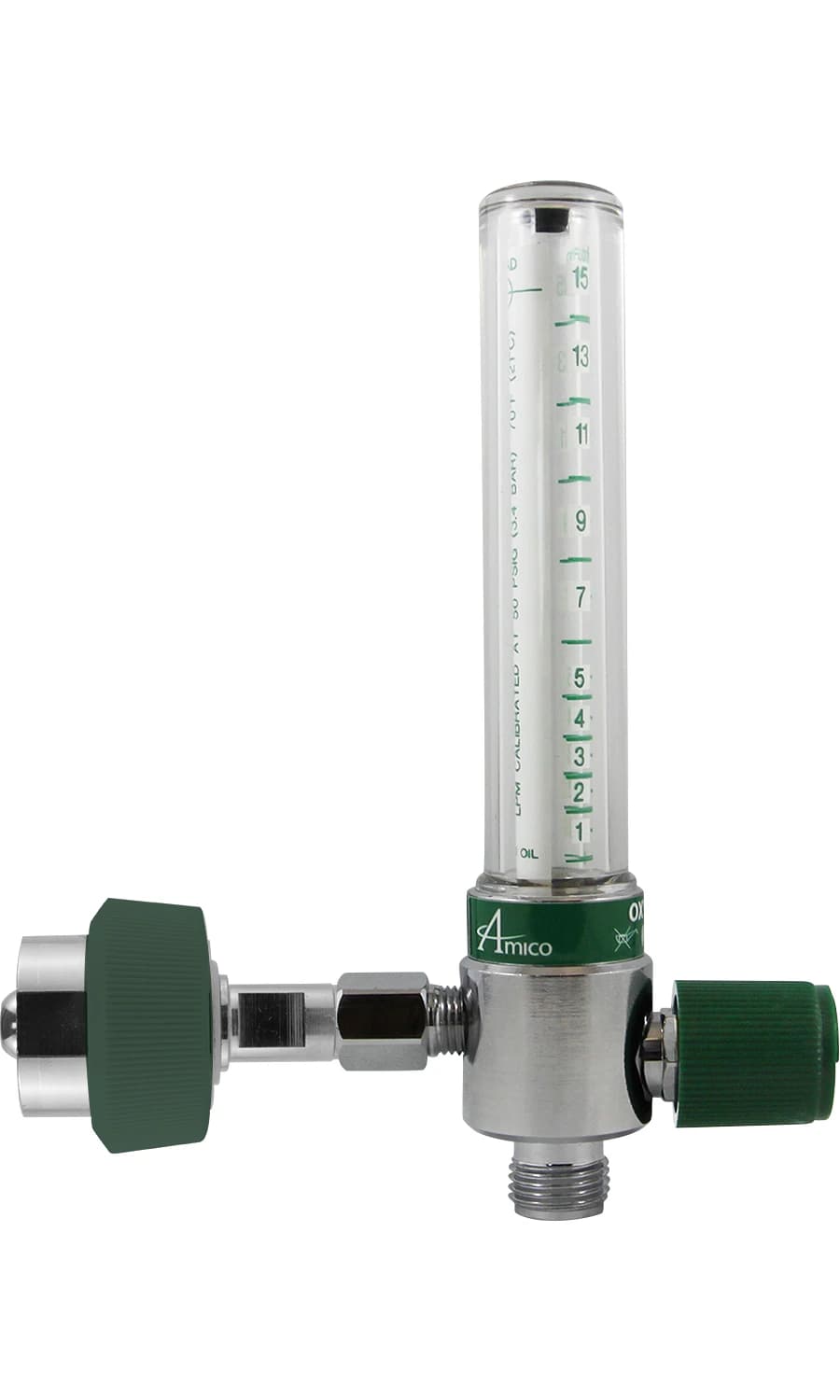 Amico Oxygen Flowmeter, 0-15 LPM, with DISS Nut Swivel, 1/Box thumbnail 2