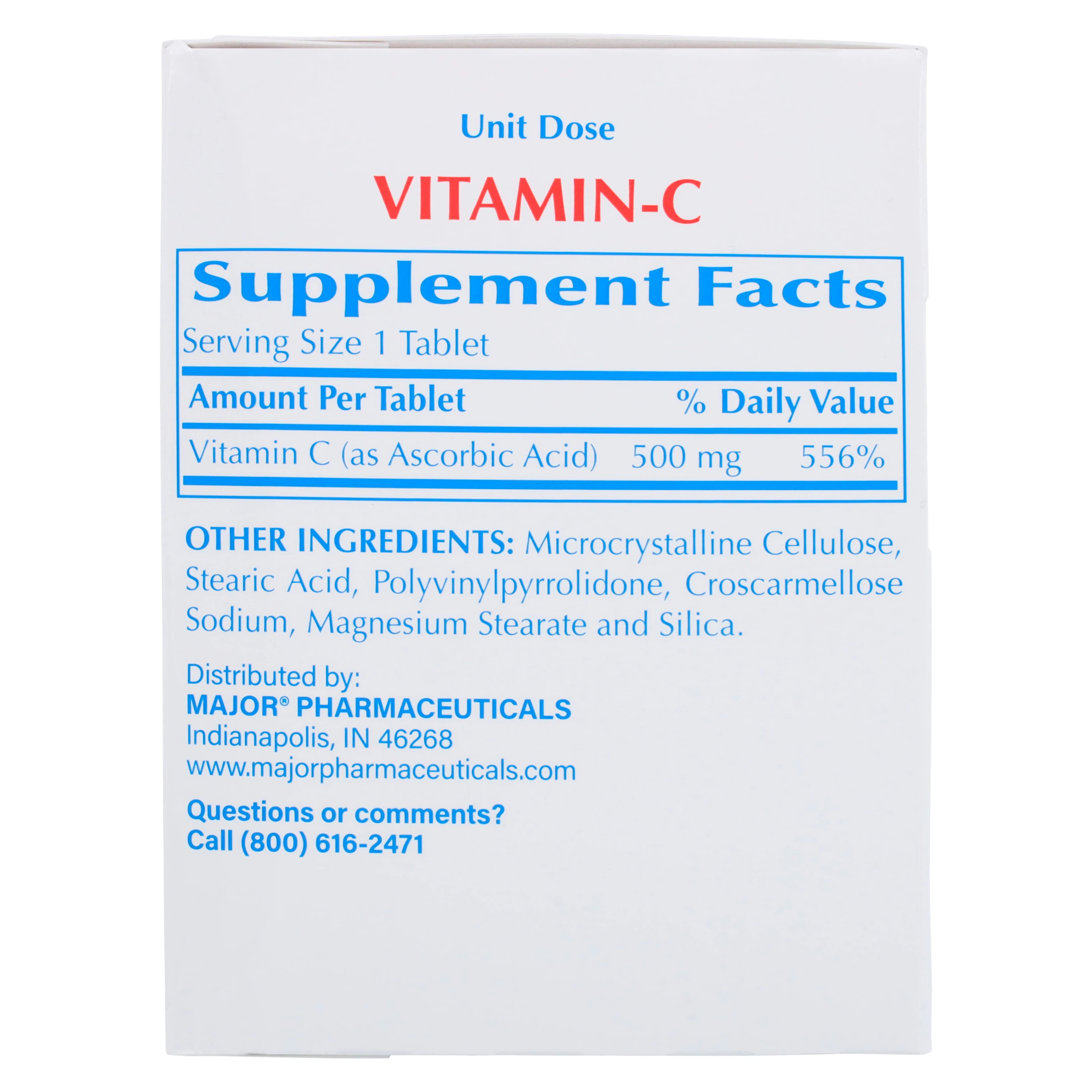 Vitamin C Tablets 500 mg, Unit Dose 10x10, 100 Tablets/Package thumbnail 2