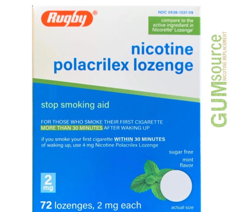 Nicotine Lozenge Mint 2mg, 72 Count Box - Nicotine Lozenge Mint - Image 1