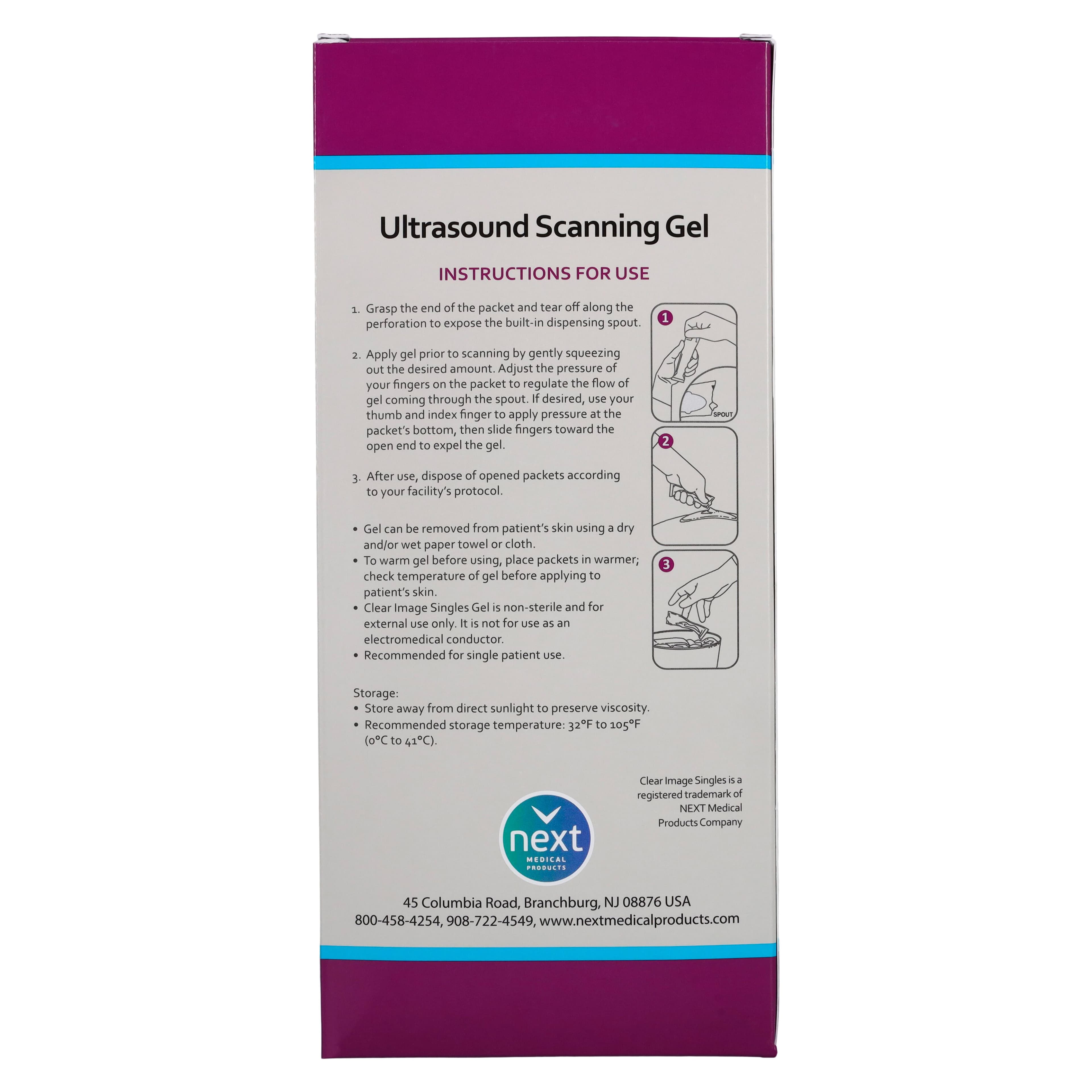 Next Medical Products Clear Image Ultrasound Gel Packets, 400/Case thumbnail 5