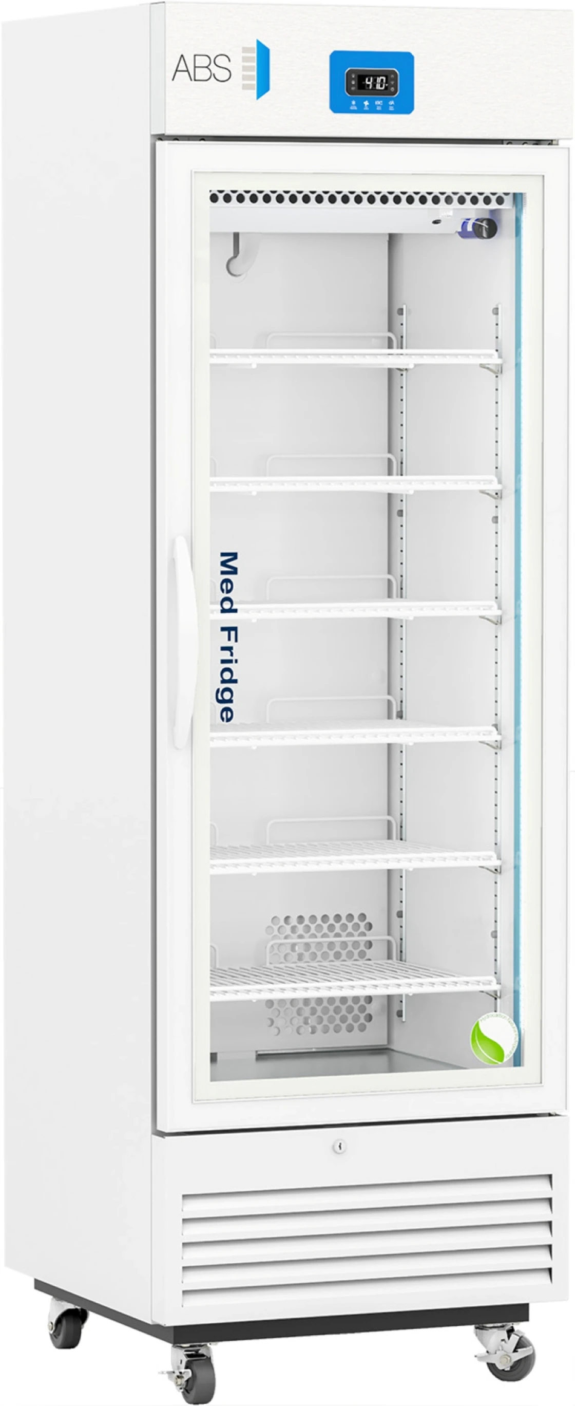 American Biotech Supply Glass Door Pharma Fridge, 16 Cu Ft, Pharmacy Refrigerator - Glass Door Pharma Fridge - Image 1
