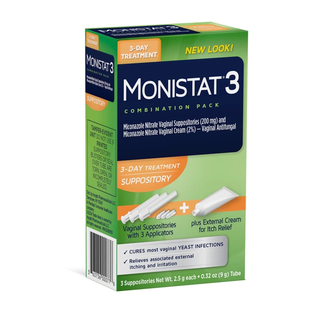 Monistat 3-Day Combination Pack, Prefilled Applicators, 3/Box - Monistat-3 Day Combo Cream - Image 1