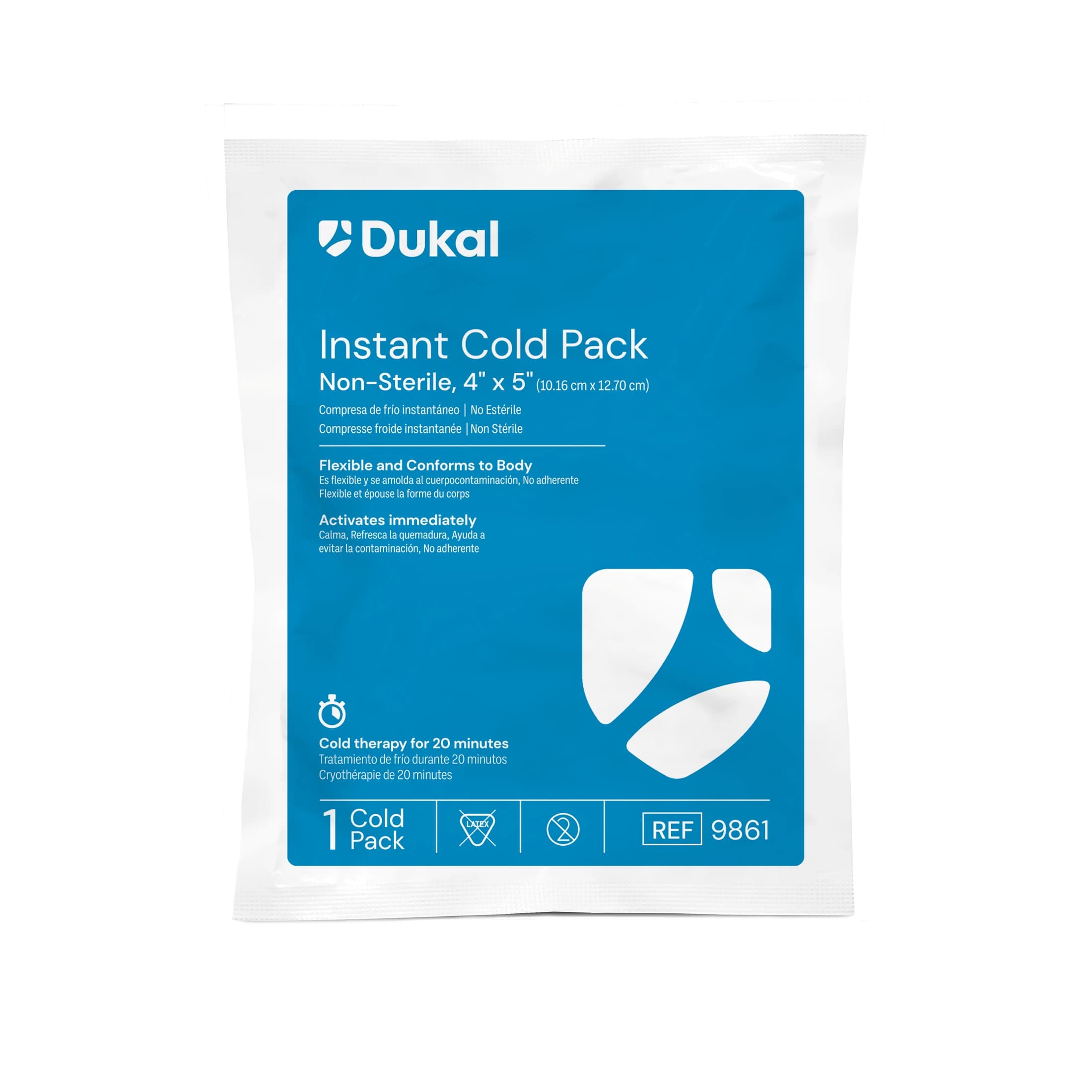 Dukal Instant Cold Pack, 4" x 5", 50/Box - Dukal Instant Cold Packs - 4" x 5" - Image 1