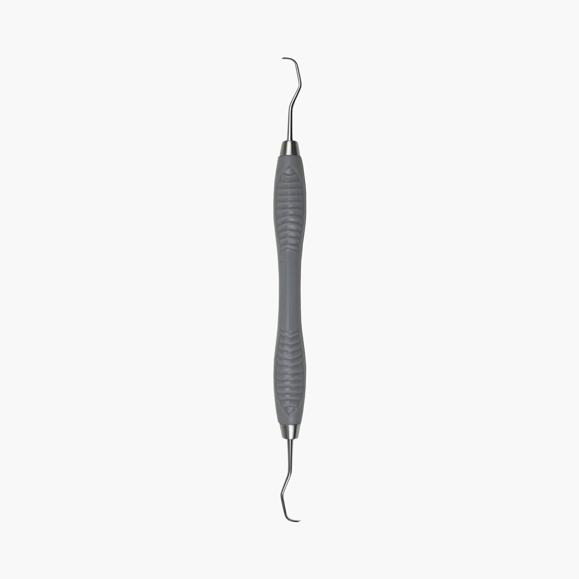 ADAPT Langer Implant Scaler, Double End 1-2, Classic Anterior Interproximal, Titanium and Silicone Handle, Gray - ADAPT Implnt Sclr Lngr DE - Image 1
