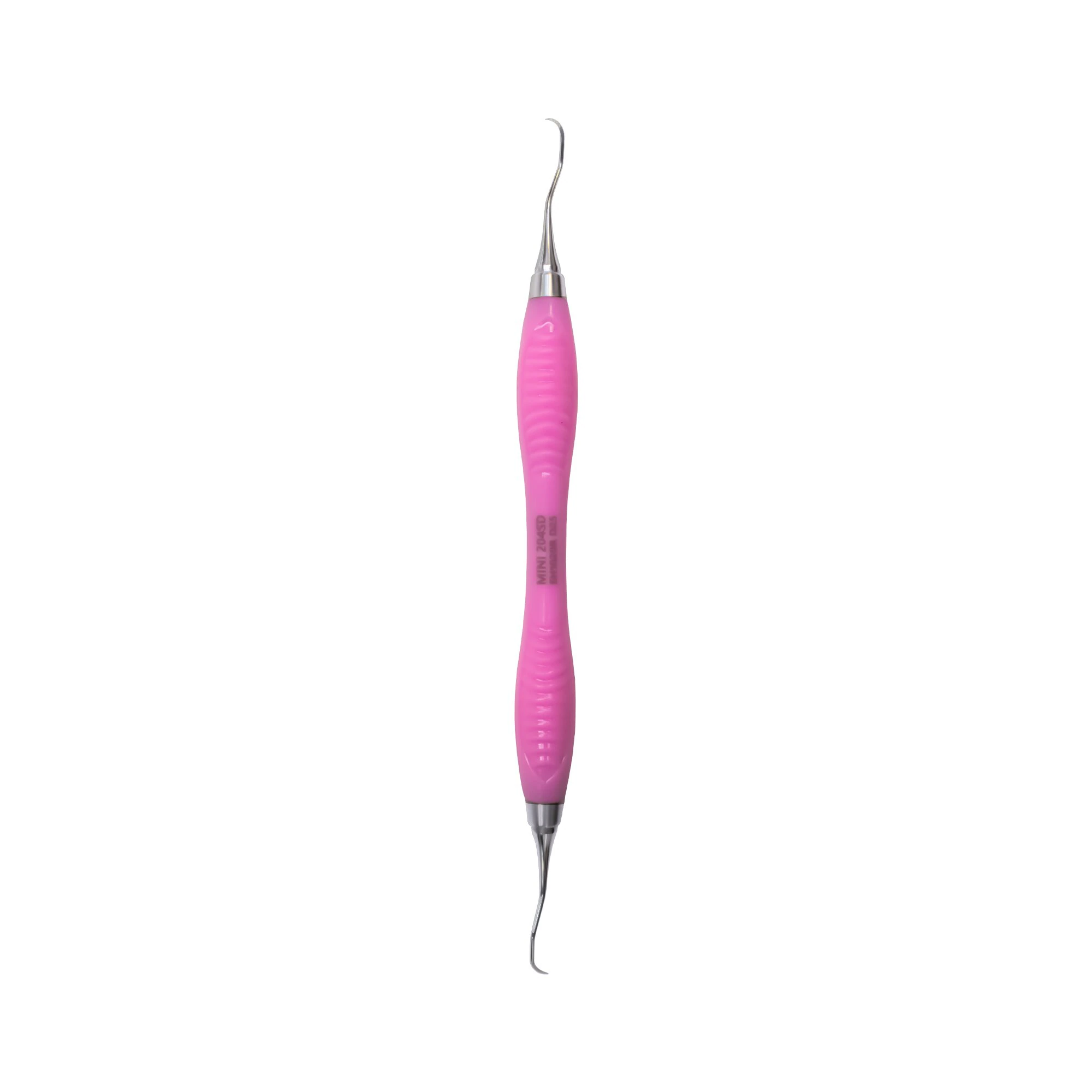ErgoFlex Mini Scaler DE 204SD, Double End, Classic Handle, Stainless Steel/Silicone, Pink - ErgoFlex Mini Scaler DE - Image 1