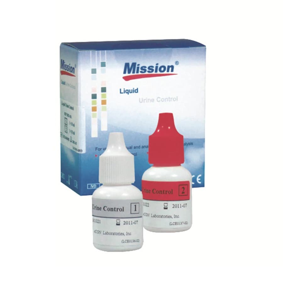 Mission Liquid Urine Control, Level 1/Level 2, 2x5mL Kit, 10/Case - Mission Liquid Urine Control - Image 1