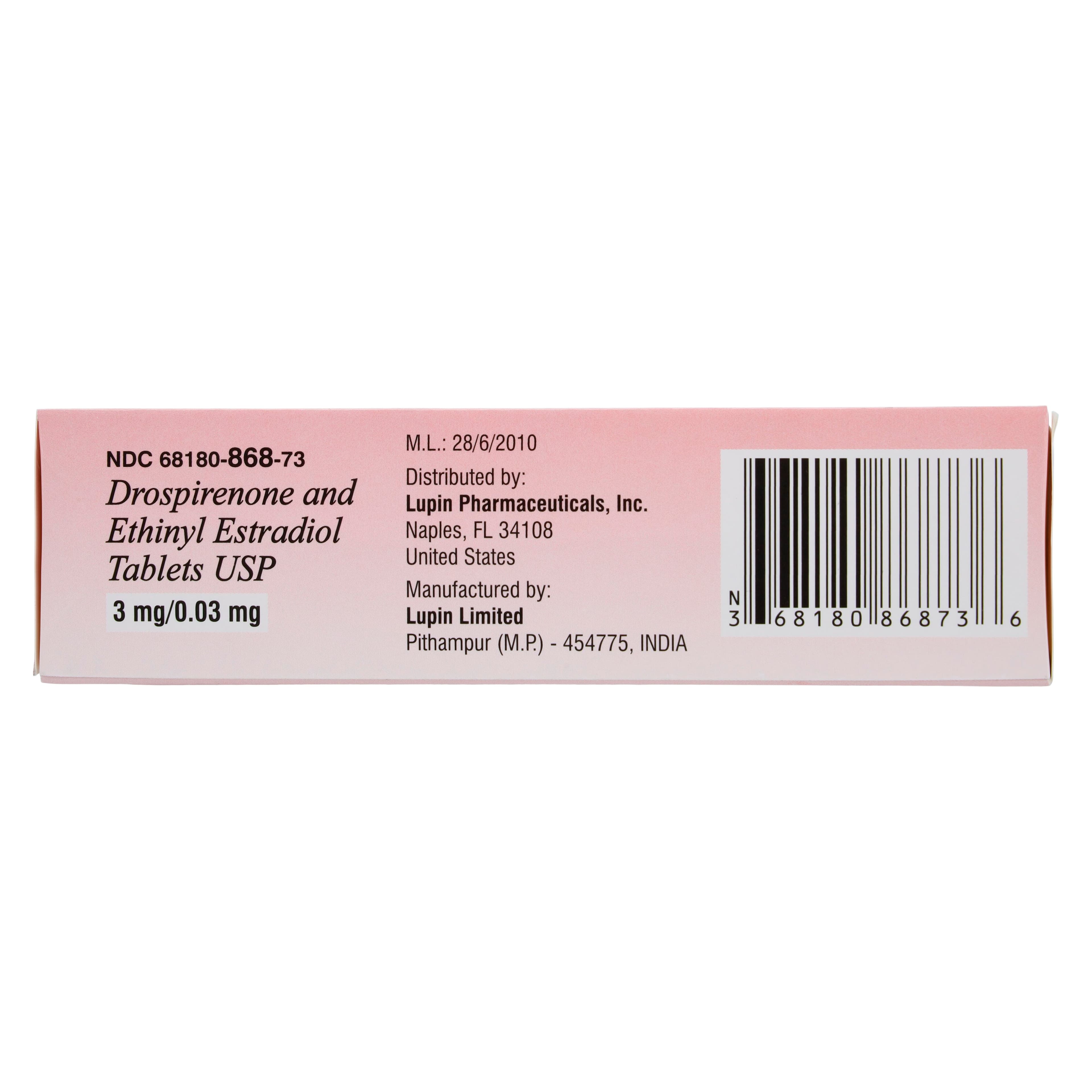 Drospirenone/Ethinyl Estradiol Tablets 3mg/0.03mg, Blister Pack 3x28, Lupin Pharmaceuticals thumbnail 5