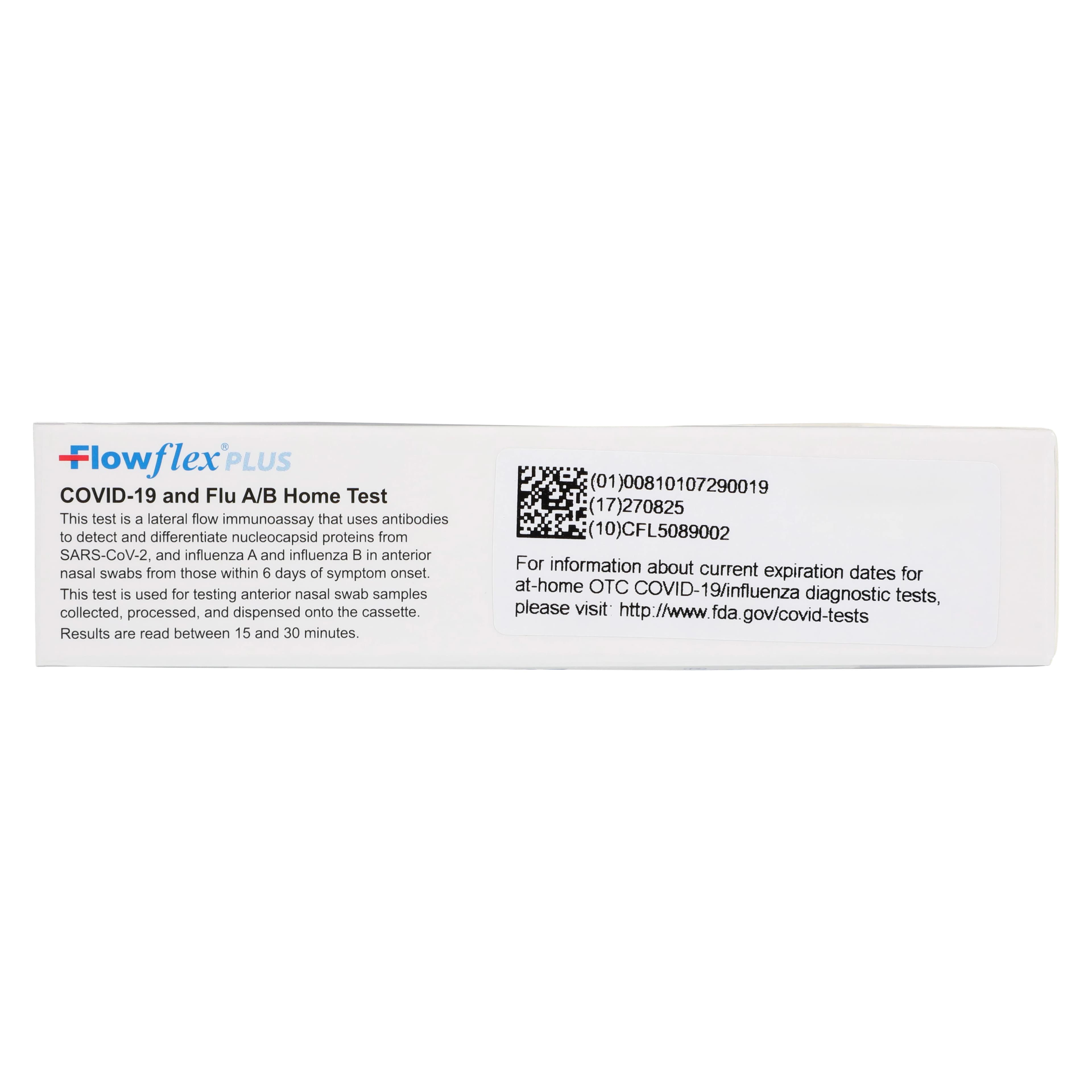 FlowFlex Plus COVID-19 and Flu A&B In-Home Test Kit, OTC, 1/Box thumbnail 4