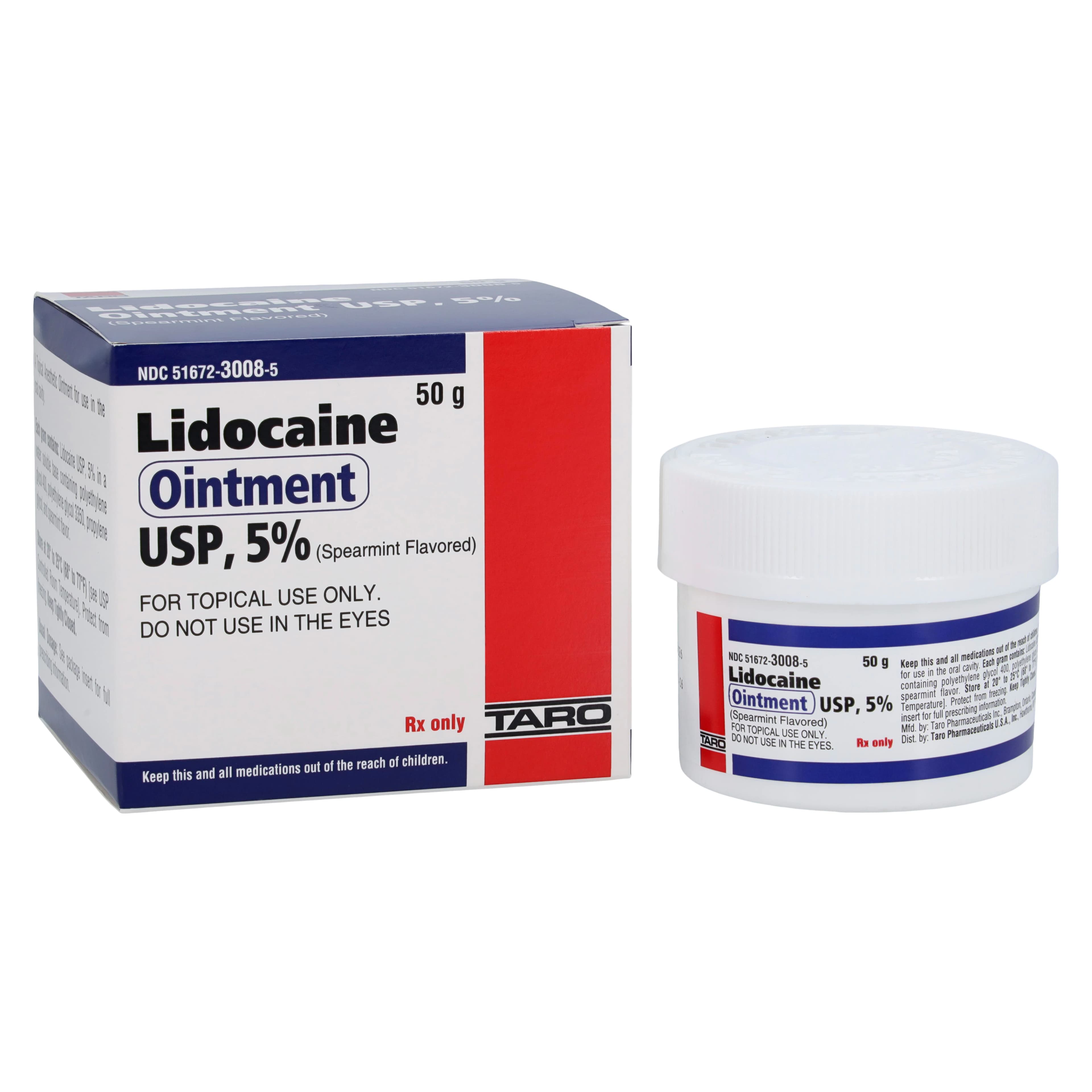 Lidocaine Topical Ointment 5%, 50g Jar - Lidocaine Ointment Jar - Image 1