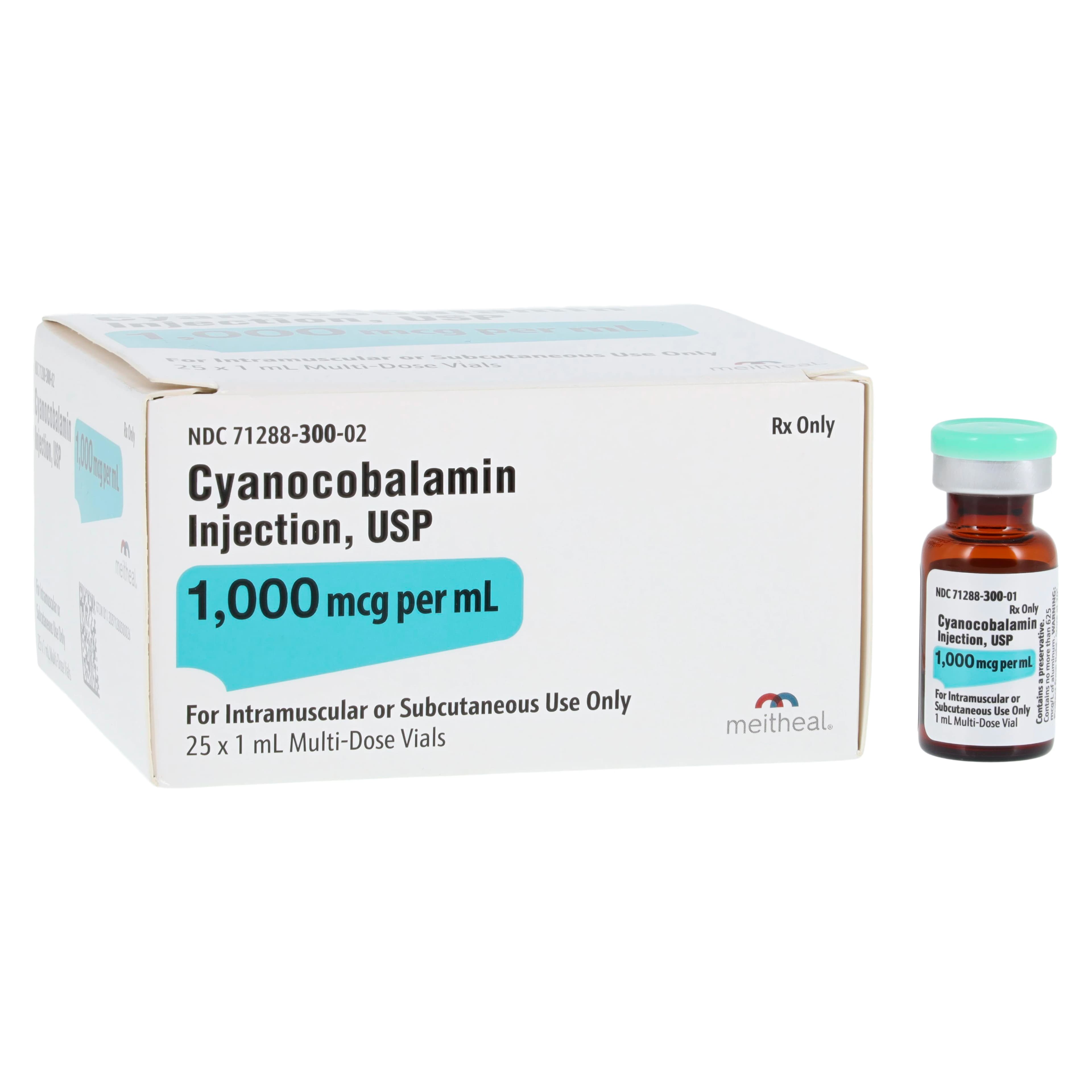 VIZ Cyanocobalamin Injection 1000 mcg/mL, 1 mL Multi-Dose Vial, 25/Package - VIZ Cyanocobalamin Inj MDV 1mL - Image 1