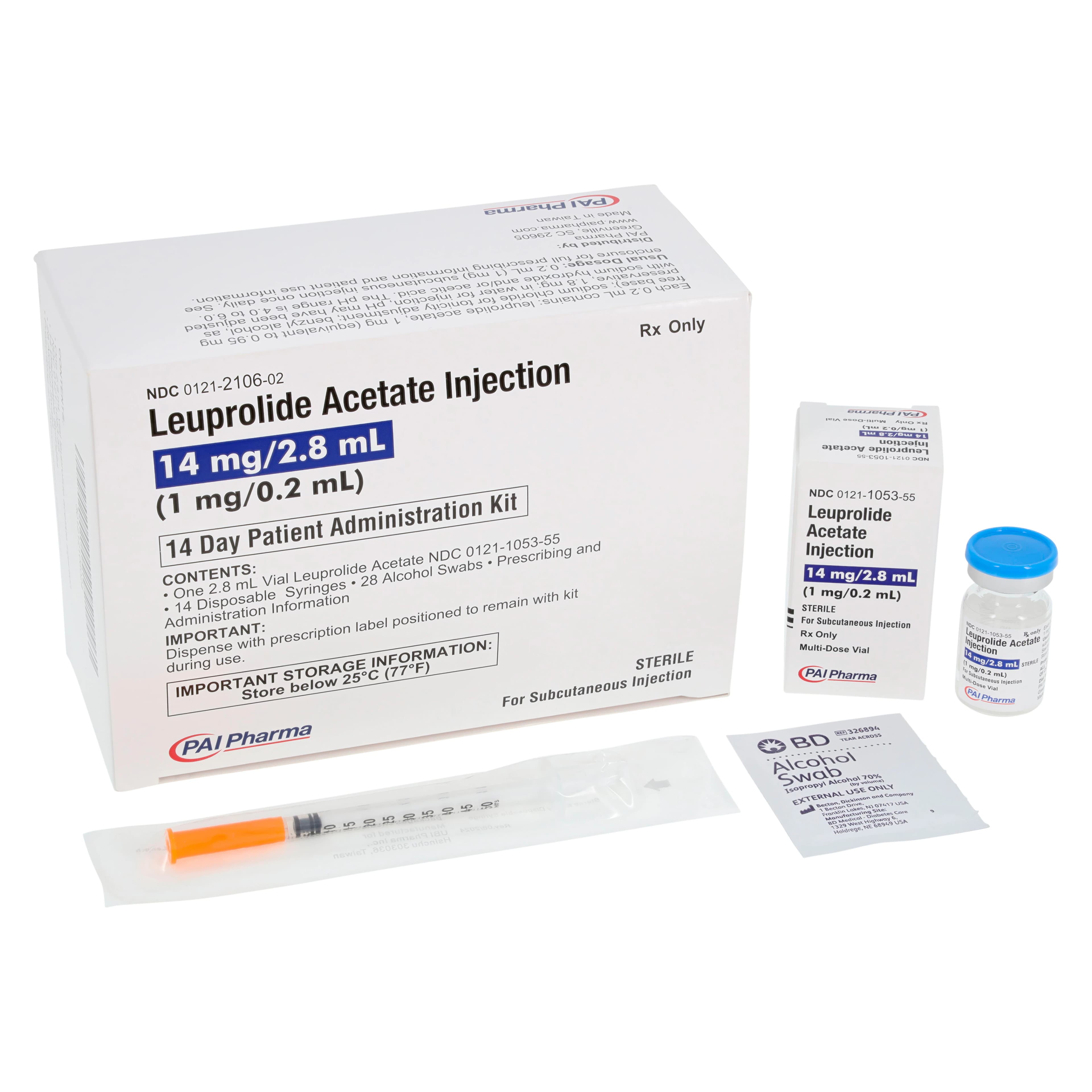 Leuprolide Acetate Injection 1mg/0.2mL Kit, Multi-Dose Vial, 2.8mL - Leuprolide Ace Inj MDV 2.8mL - Image 1