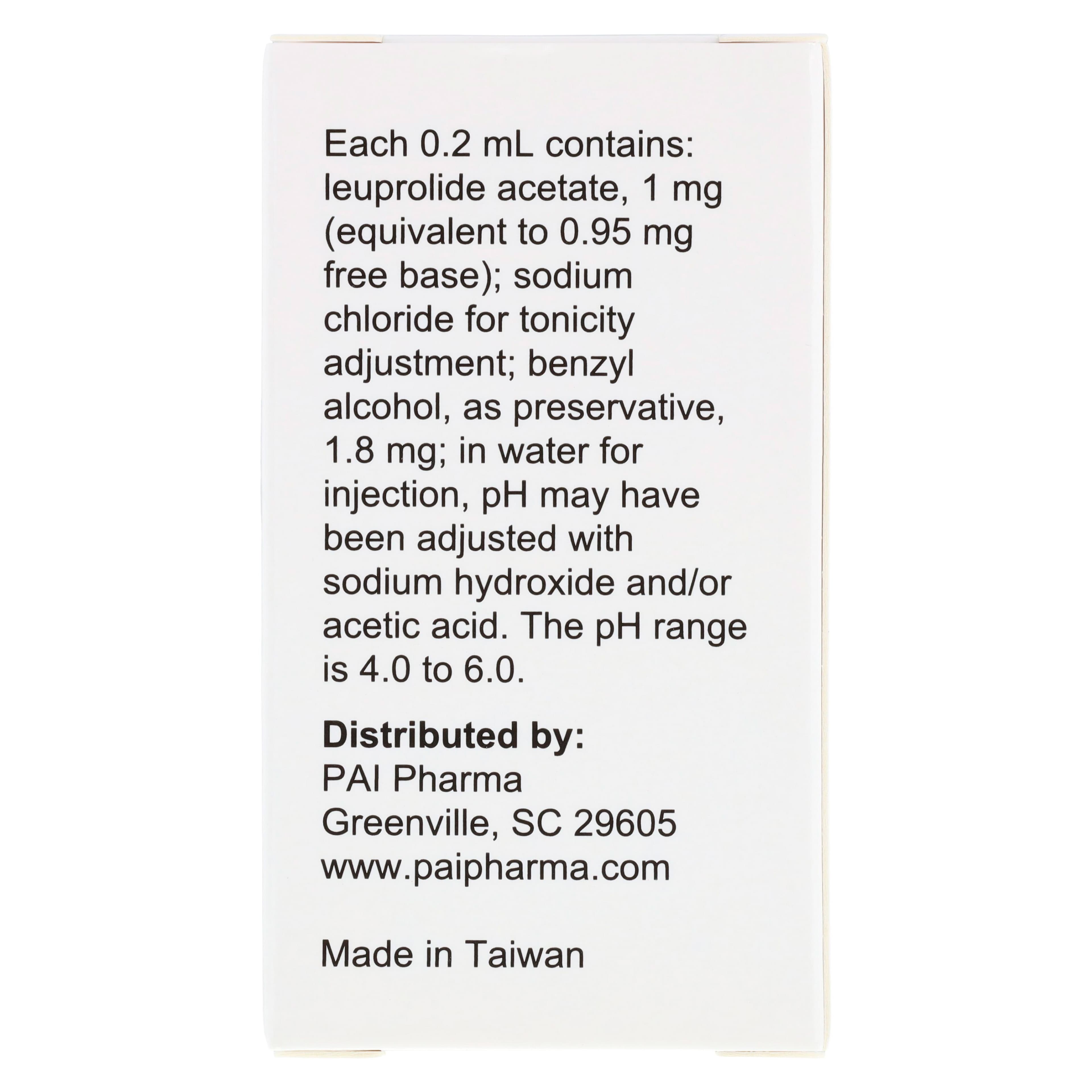 Leuprolide Acetate Injection 1mg/0.2mL Kit, Multi-Dose Vial, 2.8mL thumbnail 5