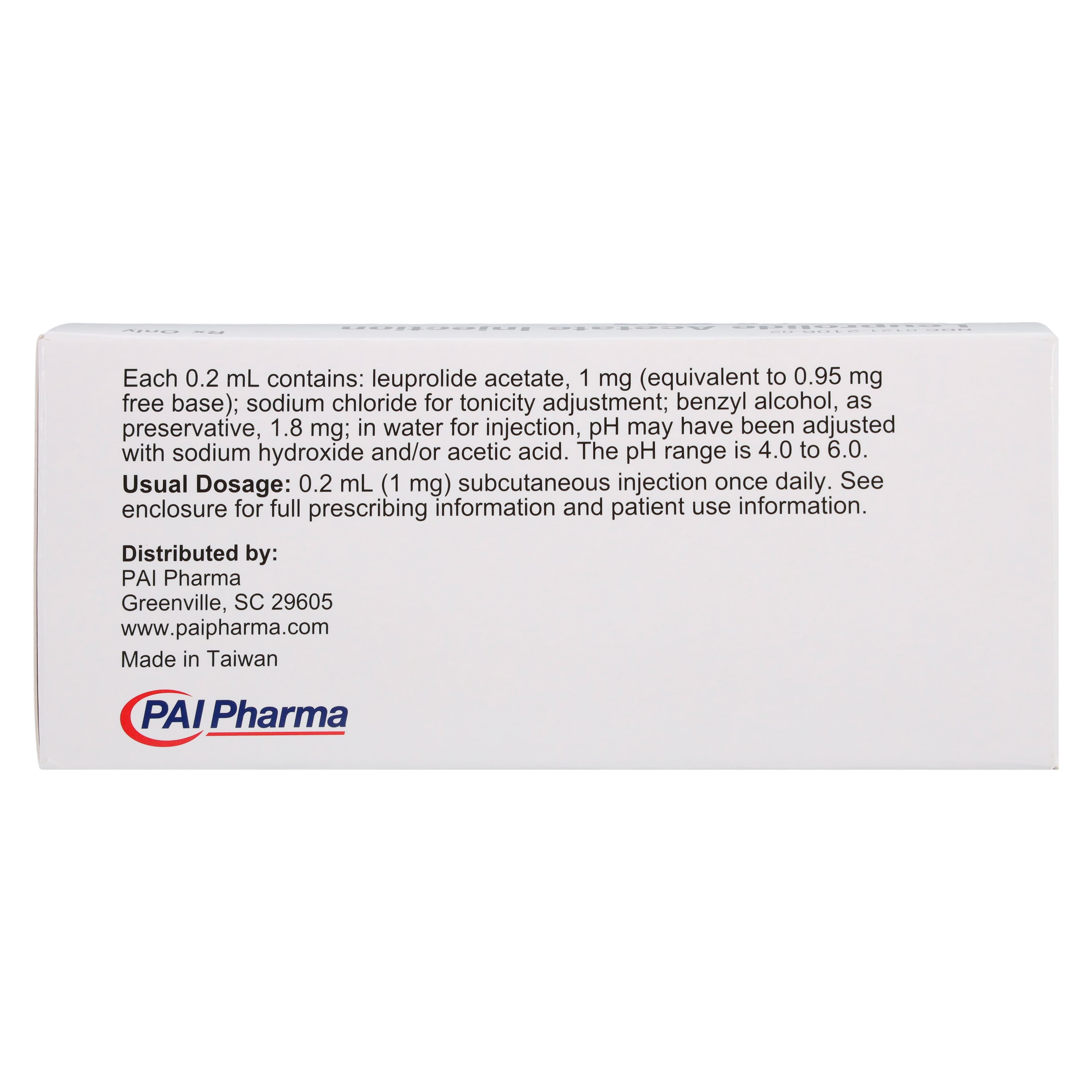 Leuprolide Acetate Injection 1mg/0.2mL Kit, Multi-Dose Vial, 2.8mL thumbnail 9