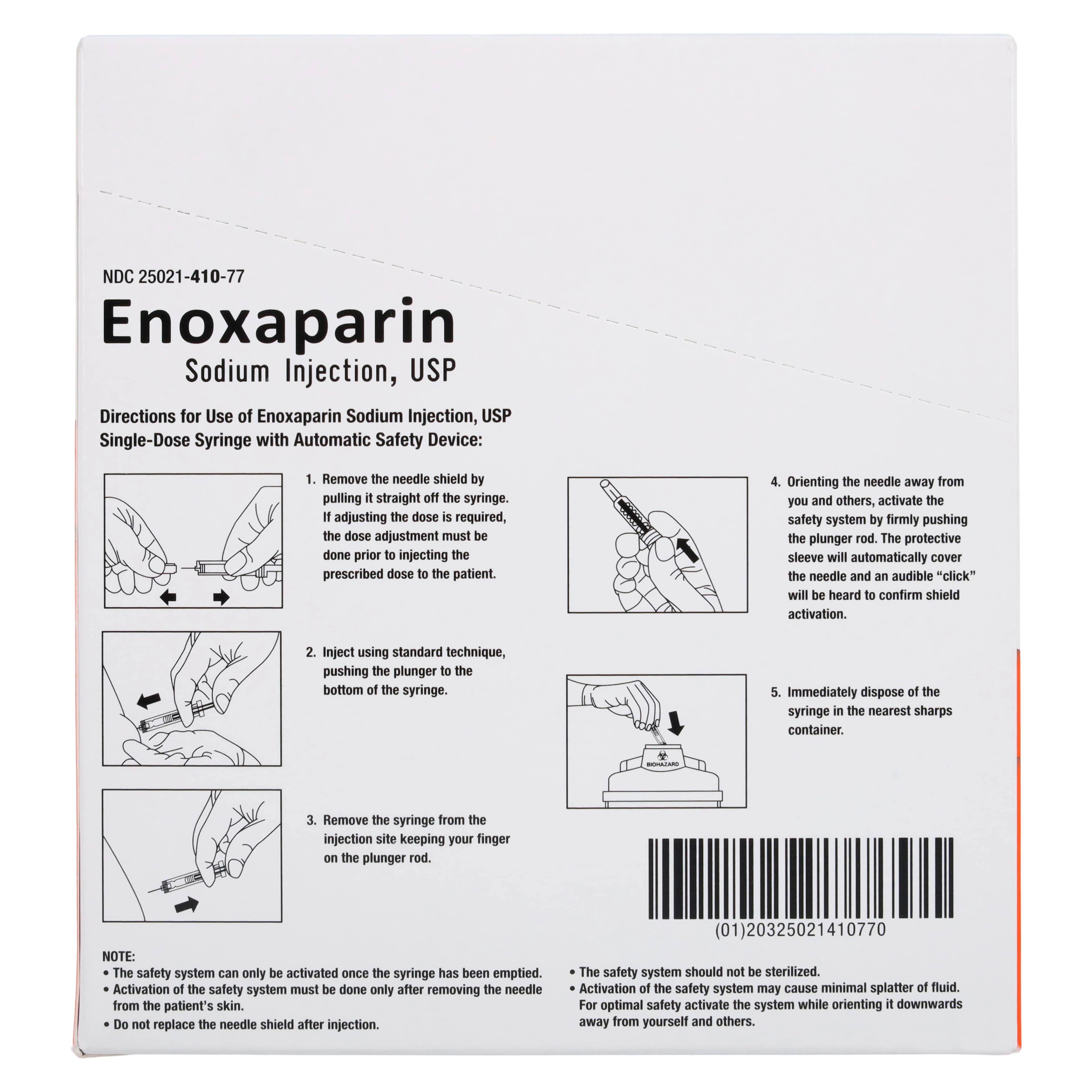 Enoxaparin Sodium Injection 60mg/0.6mL Prefilled Syringe, 10/Package thumbnail 4