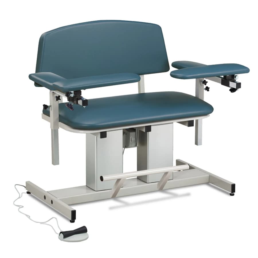 Clinton Industries Power Series Blood Draw Chair with Padded Arms, Slate Blue, 01KWC87QD8DRZCTATWETAQJX83 - Chair Blood Draw w/Padded Arms - Image 1