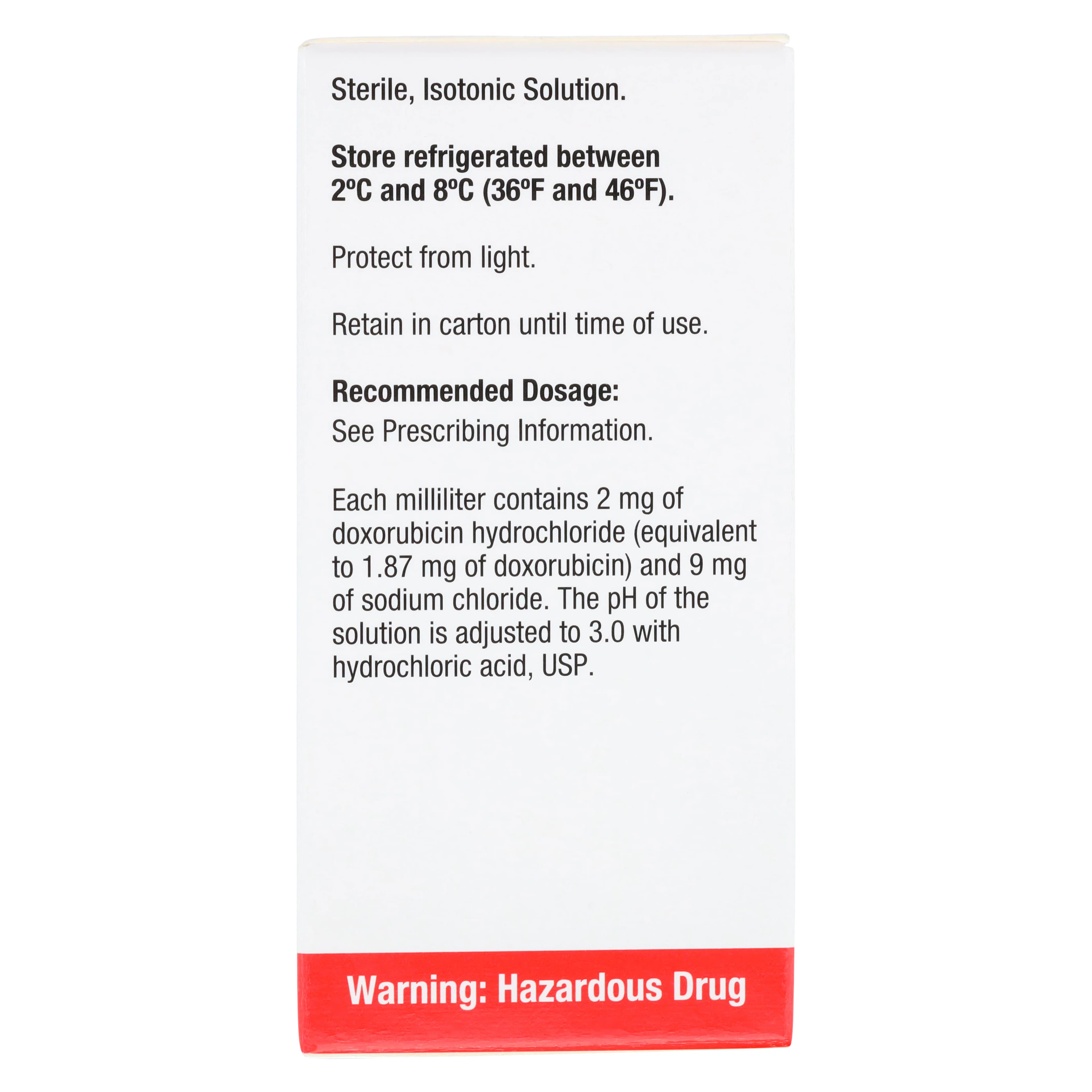 Doxorubicin HCl Injection 20 mg/mL, Single-Dose Vial, 10 mL, Pfizer thumbnail 4