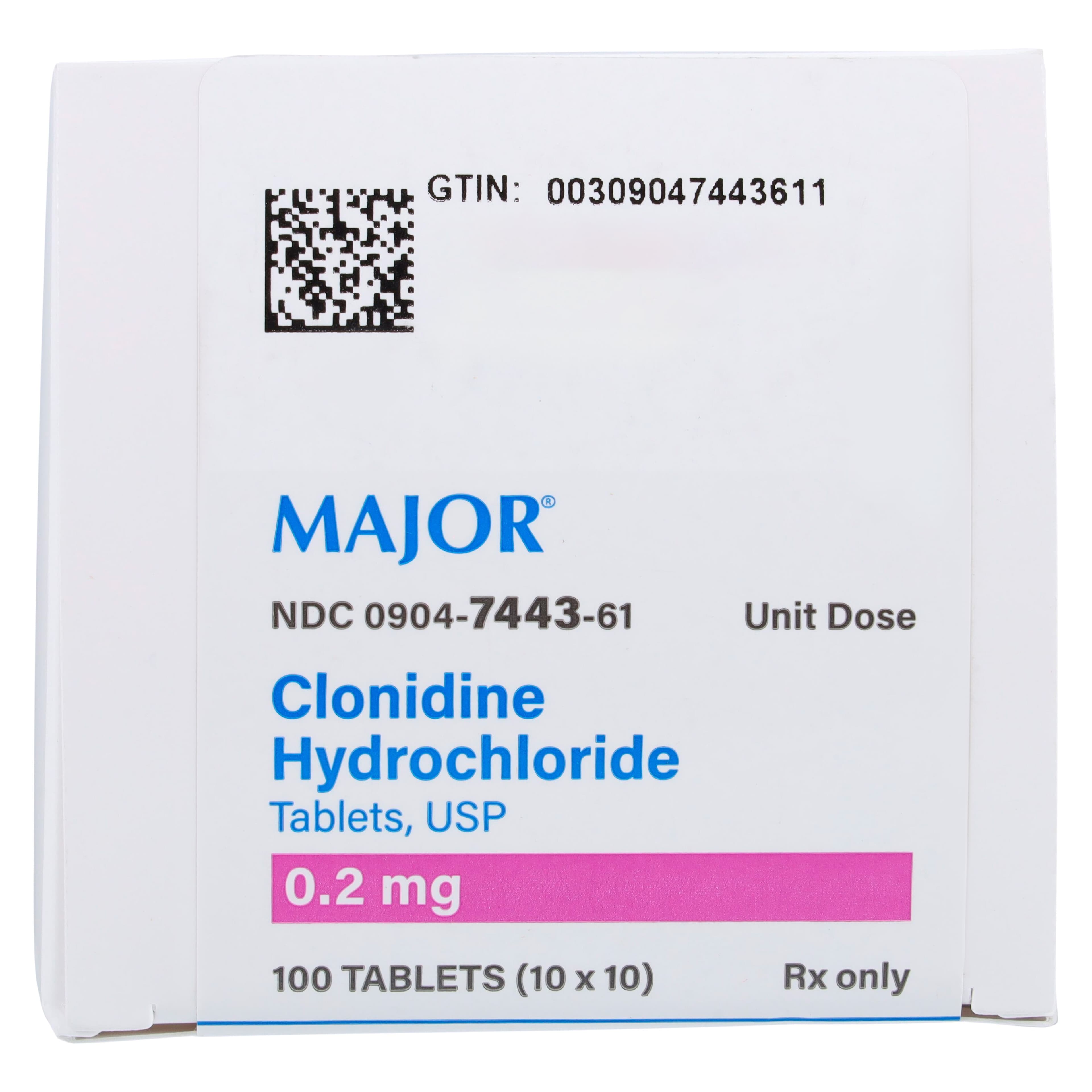 Clonidine HCl Tablets 0.2mg, Unit Dose Blister Pack (Major Pharmaceuticals) thumbnail 2