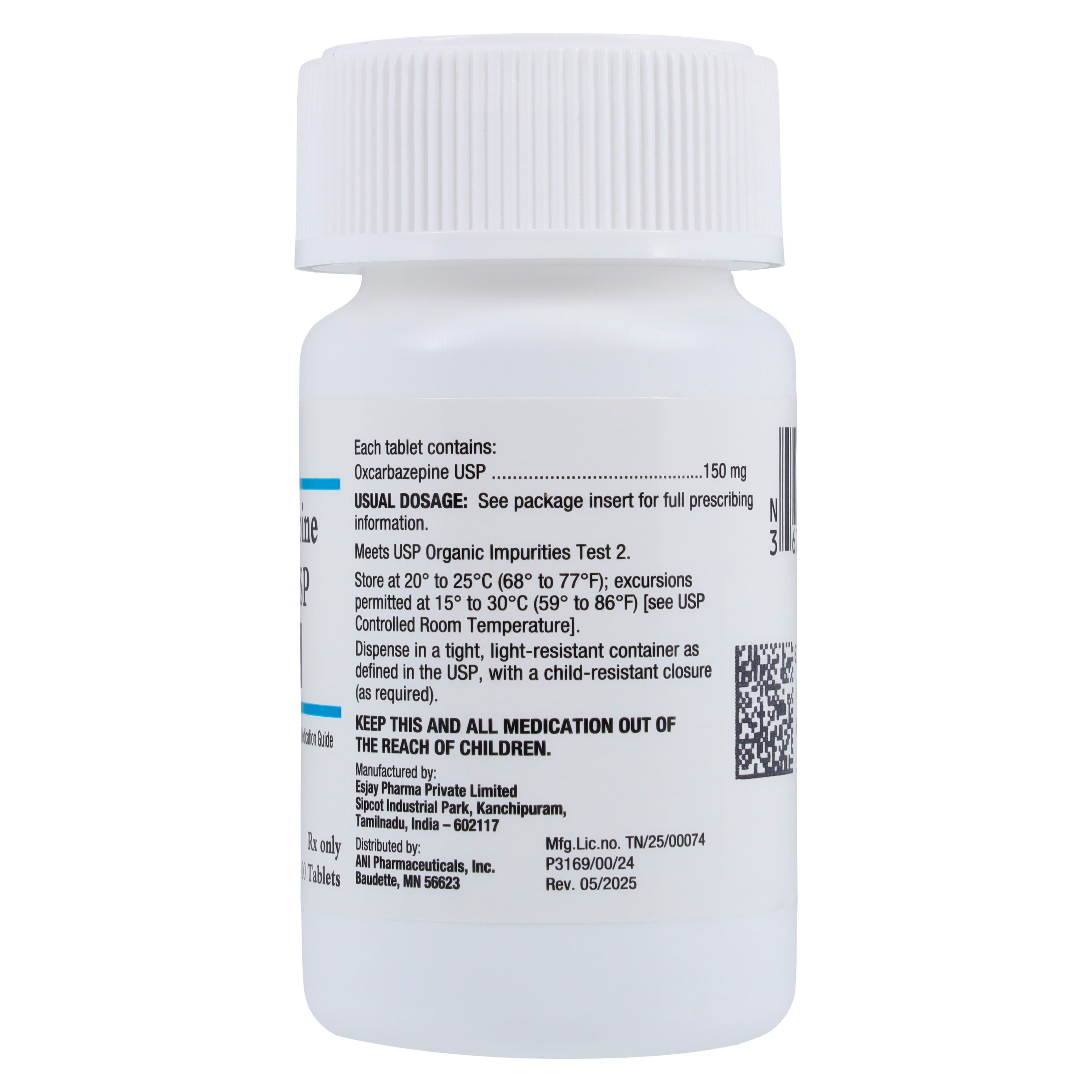 Oxcarbazepine Tablets 150 mg, 100 Count Bottle (ANI Pharmaceutical) thumbnail 2