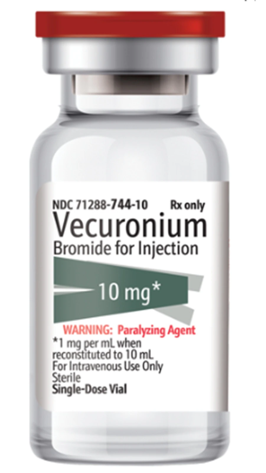 Vecuronium Bromide Injection 10mg/mL SDV, 10/Package, Meitheal Pharmaceuticals thumbnail 2