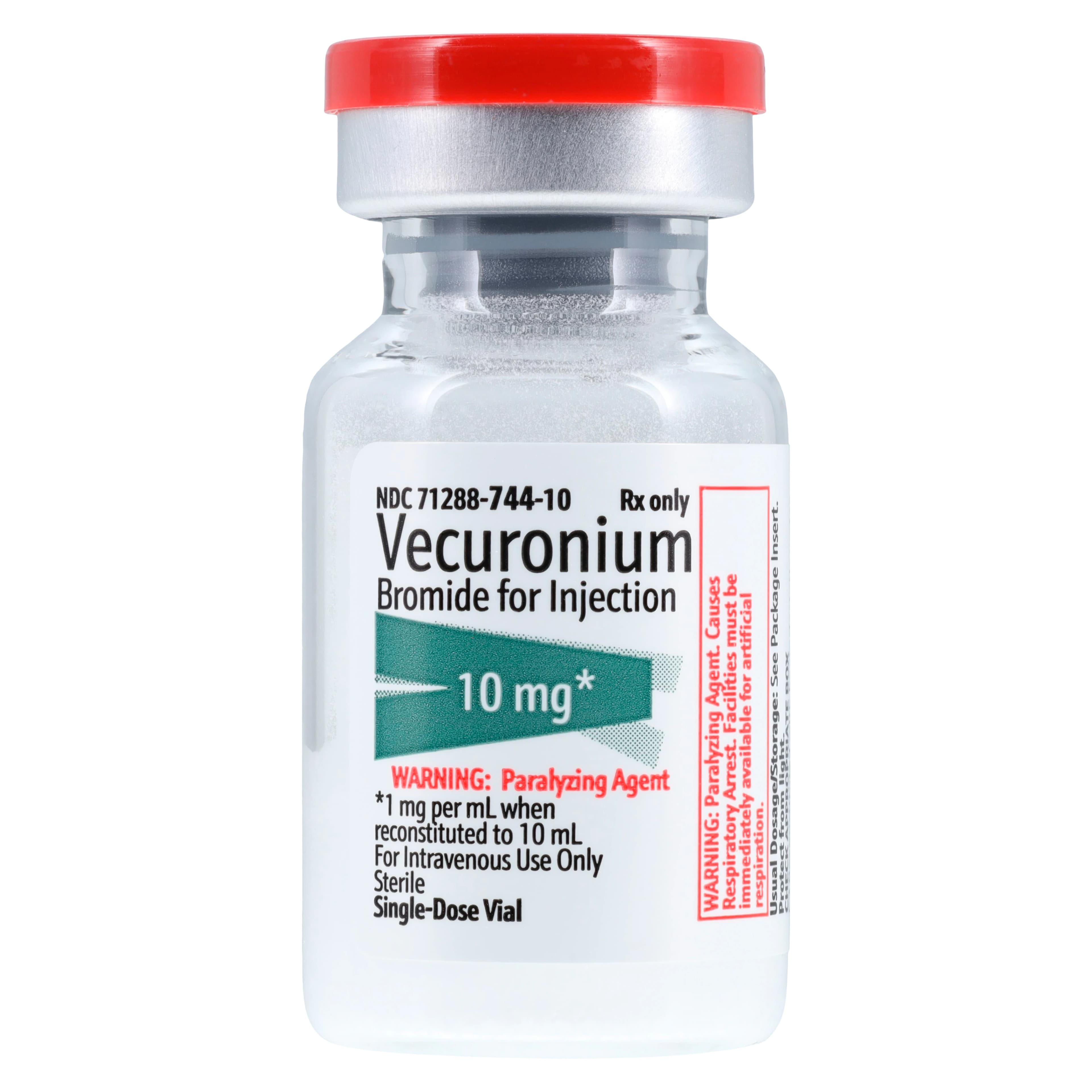 Vecuronium Bromide Injection 10mg/mL SDV, 10/Package, Meitheal Pharmaceuticals thumbnail 3