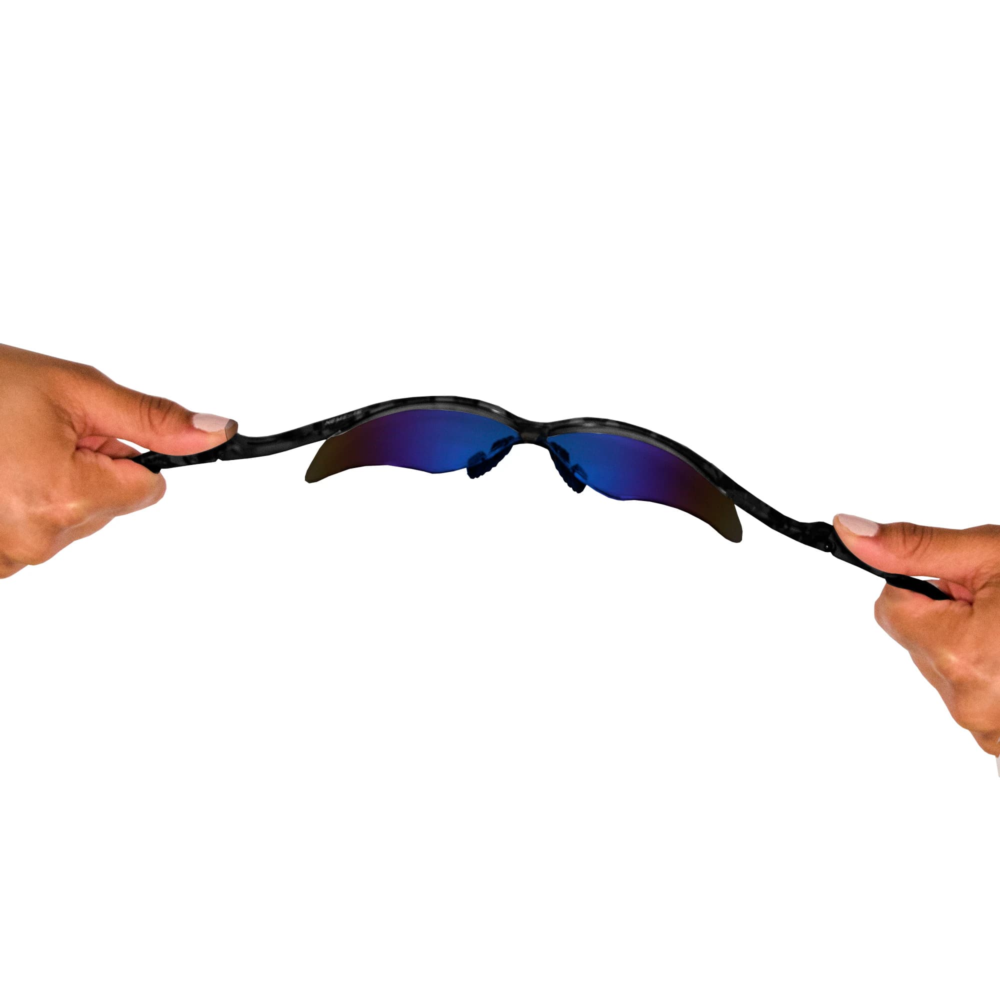 KleenGuard Nemesis Safety Glasses, Blue Frame, Anti-Scratch Lens, Each thumbnail 5