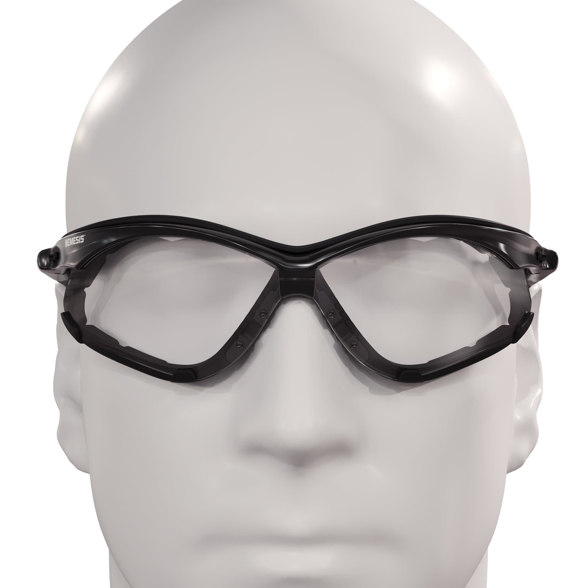 KleenGuard Nemesis Safety Glasses, Black Frame, Clear Anti-Fog Lens, 12/Box thumbnail 4
