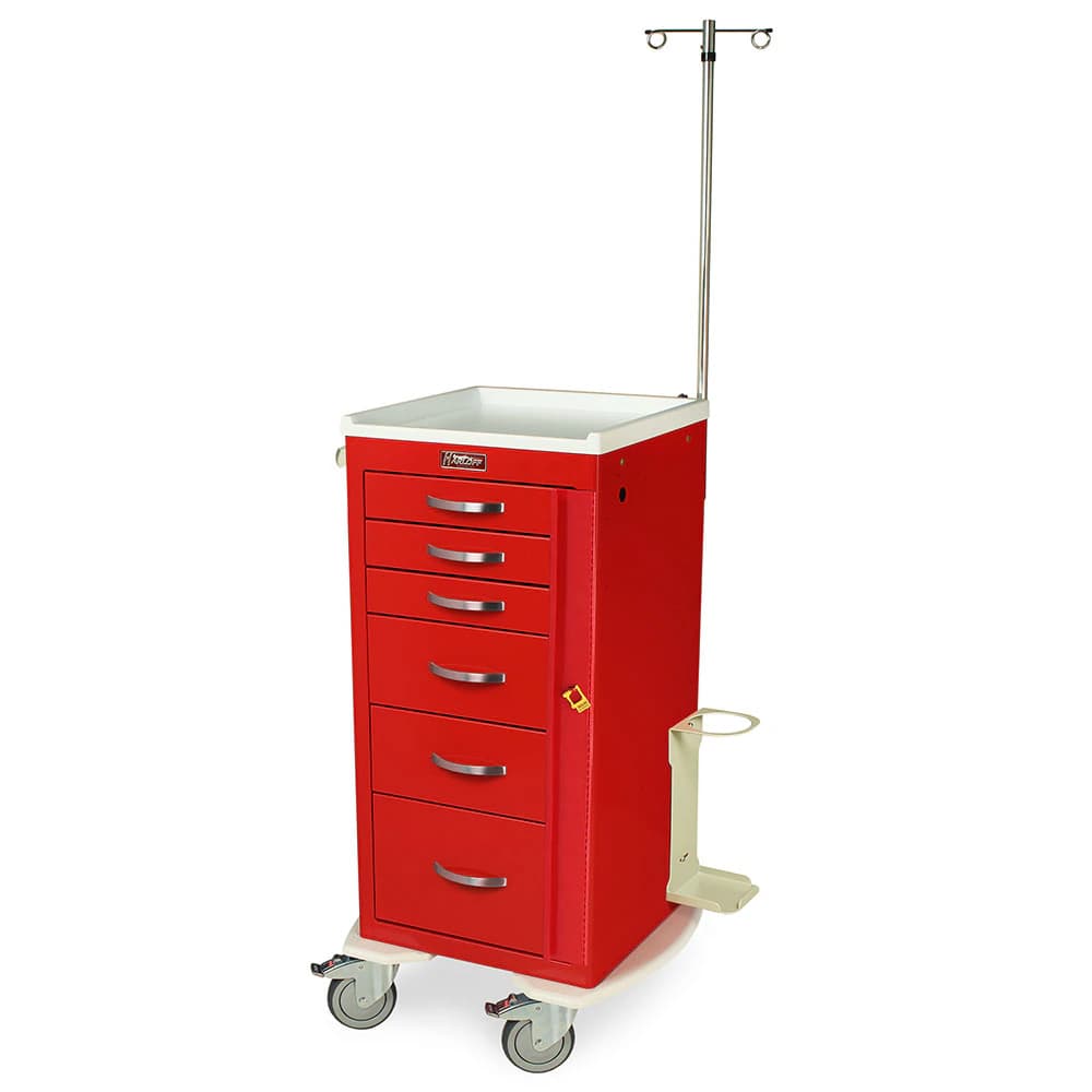 Harloff M Series Crash Emergency Cart, 30" Wide, 6 Drawer, 3" Casters - Emergency Cart Crash M Series - Image 1