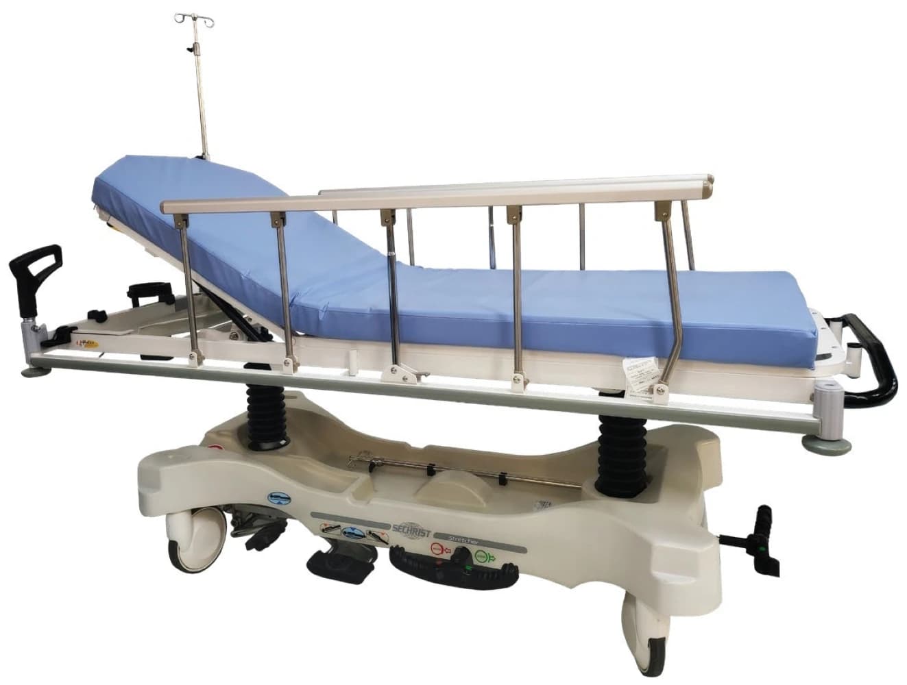 Sechrist Transport Hydraulic Stretcher, 700 lb Capacity, 8" Casters - Transport Hydraulic Stretcher - Image 1