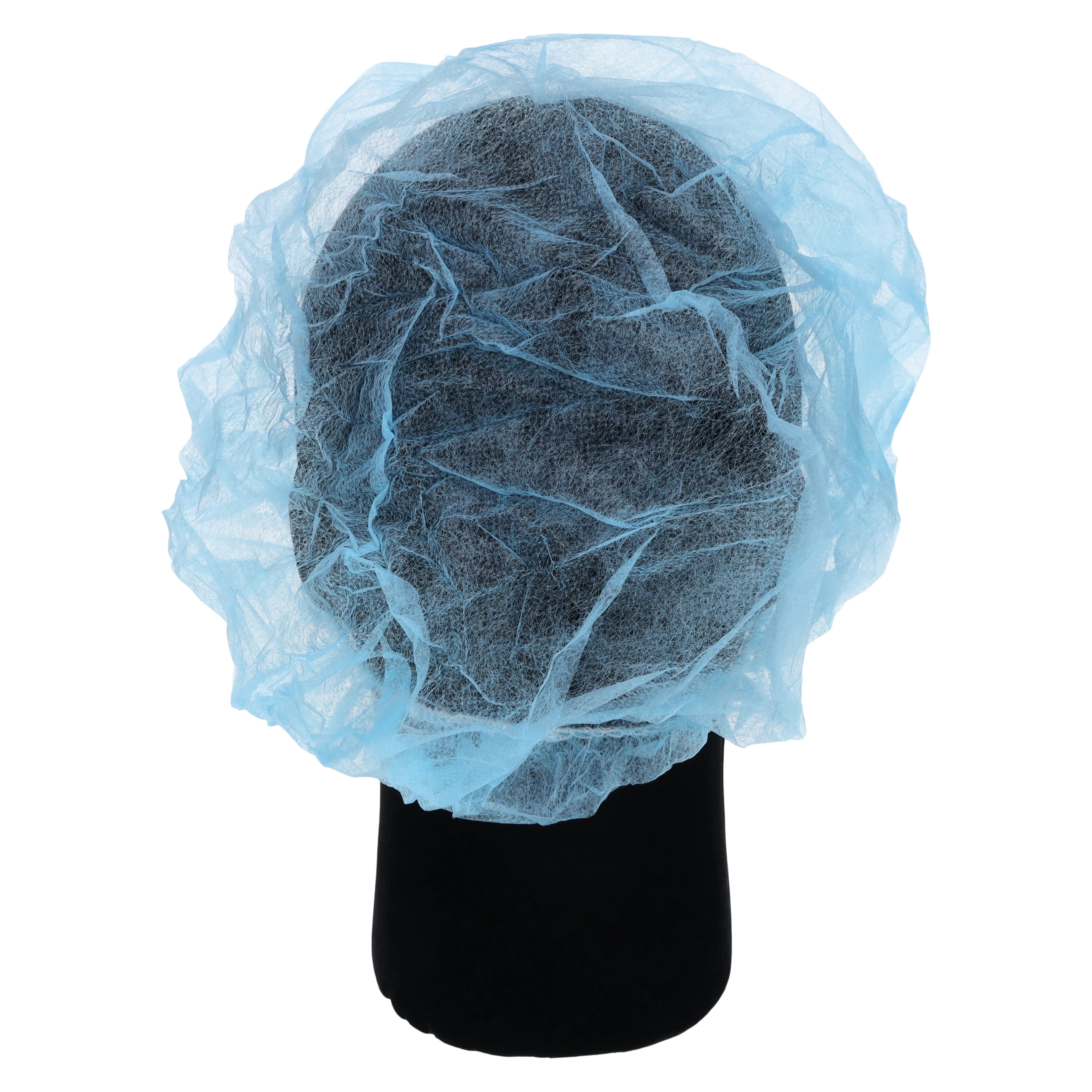 Dukal Bouffant Cap, 24" Diameter, Blue, Spunbond Polypropylene, 100/Box thumbnail 3