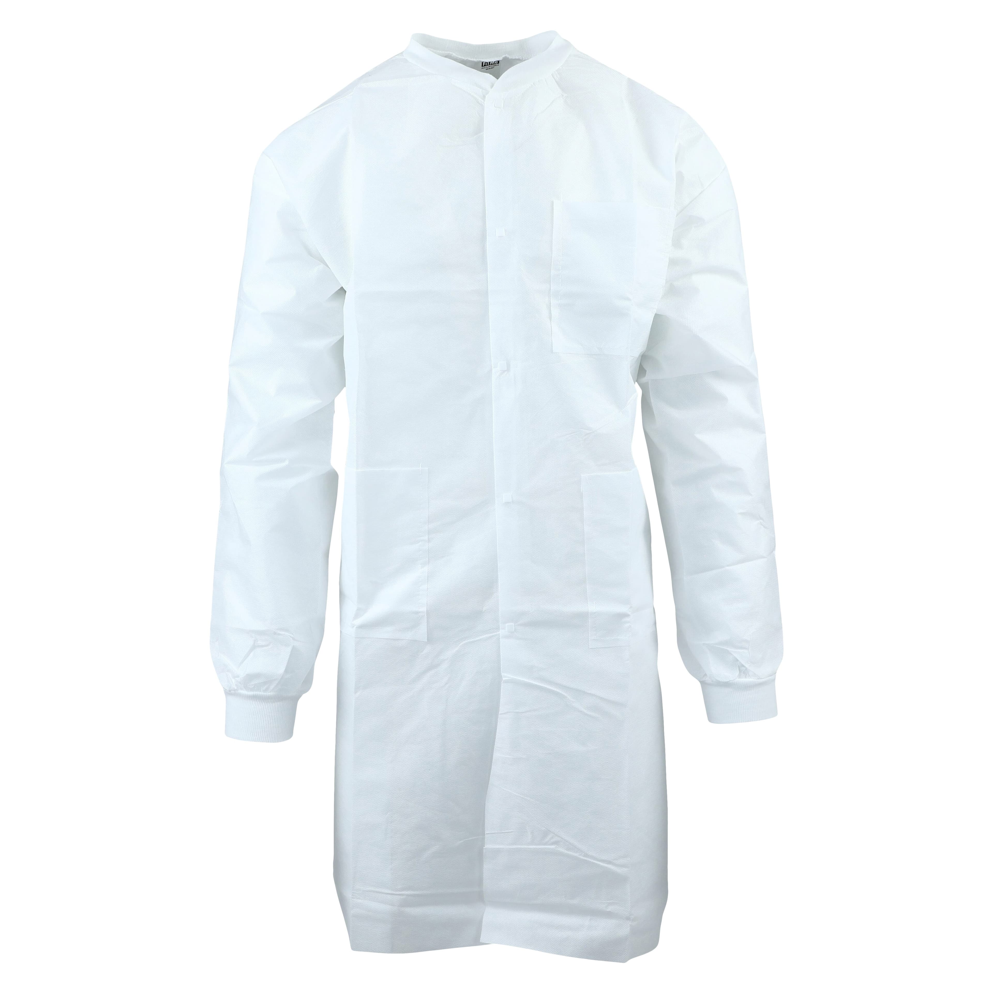 Dukal FitMe Lab Coat, White, XX-Large, 10/Pack, UGC-6602-XXL thumbnail 2