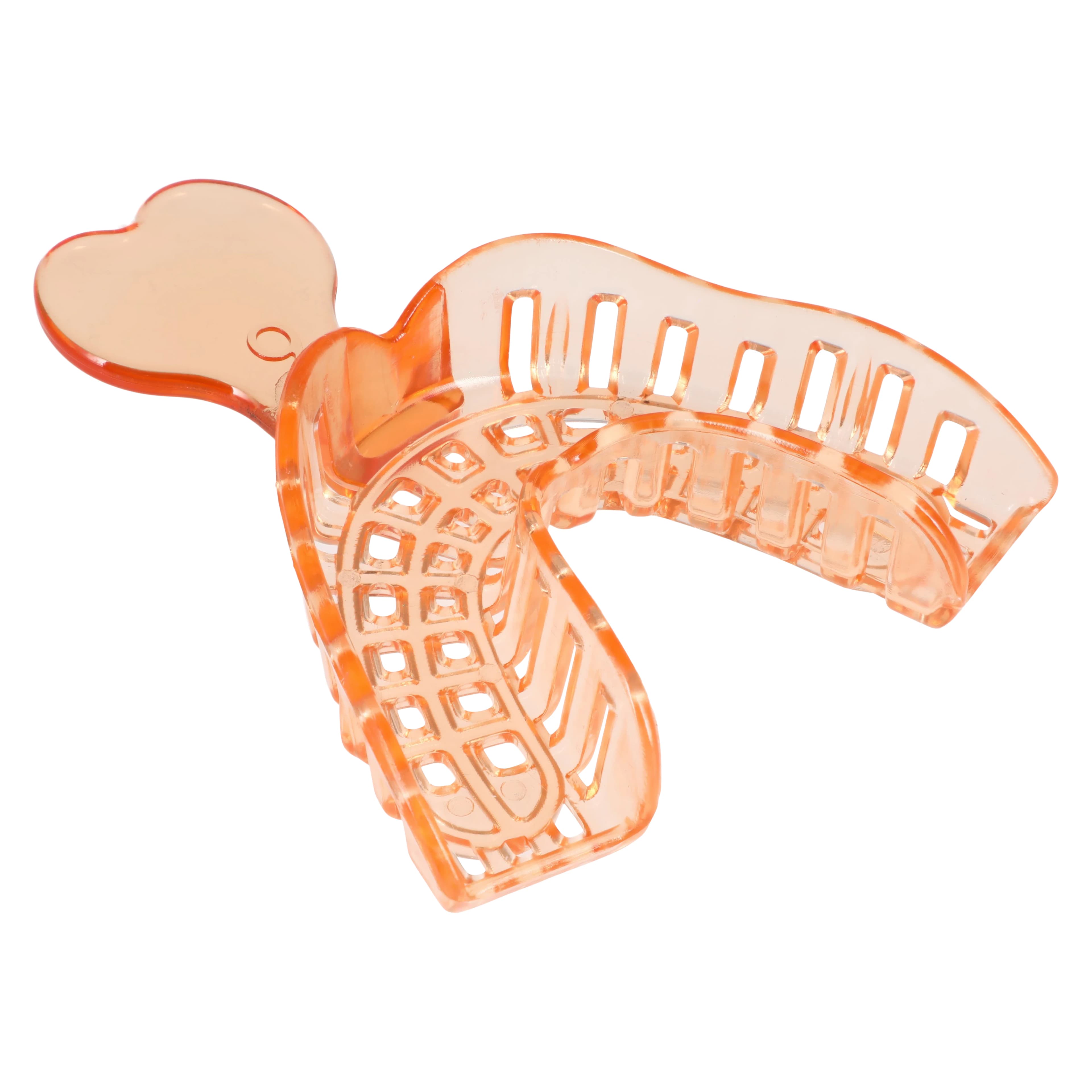 Unipack Medical Perforated Impression Trays, Lower, Small, Orange, 12/Bag, UTA-7206 - Perforated Trays Orange Small - Image 1