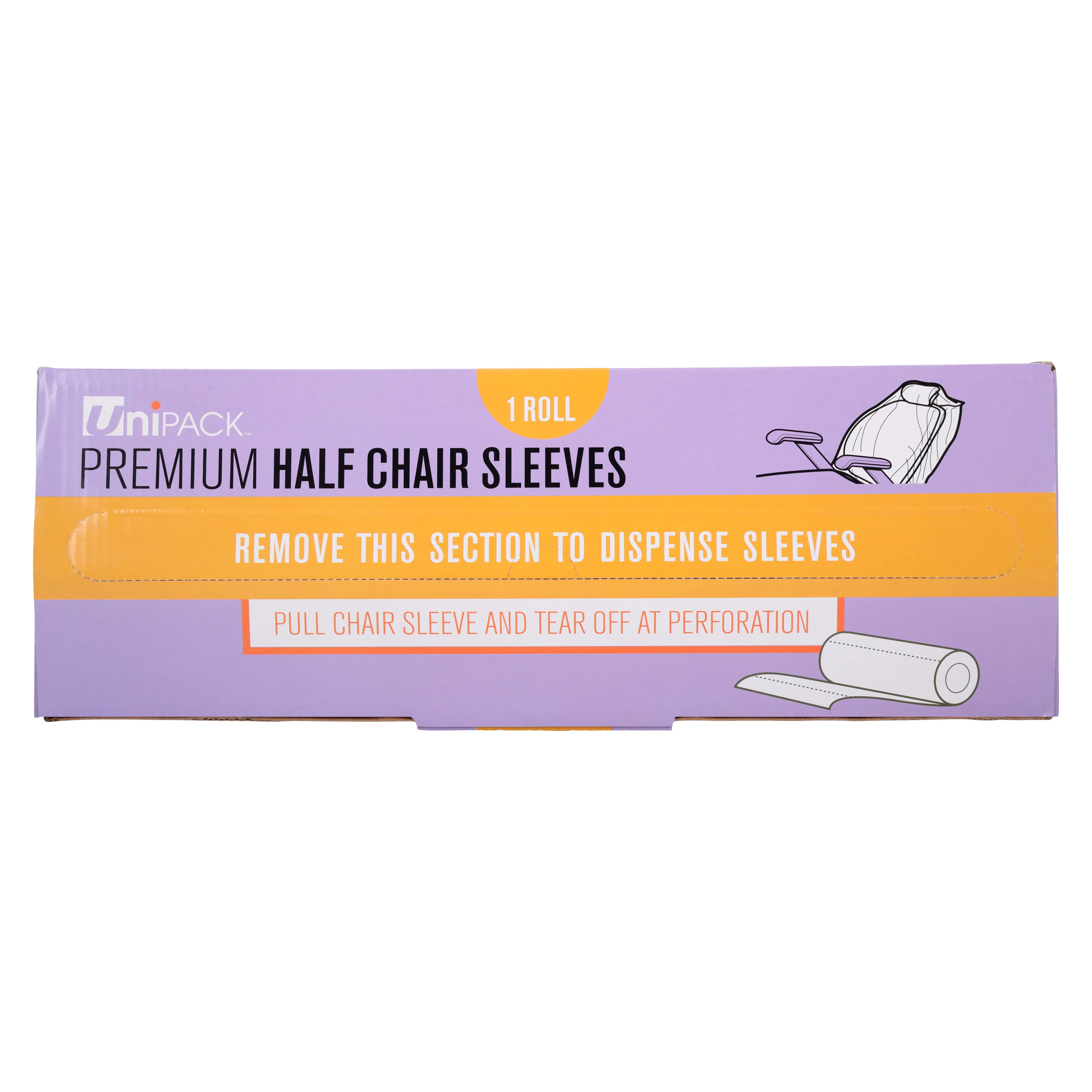 UniPACK Disposable Clear Half Chair Sleeves, 27.5" x 24" Roll, 225/Box thumbnail 5