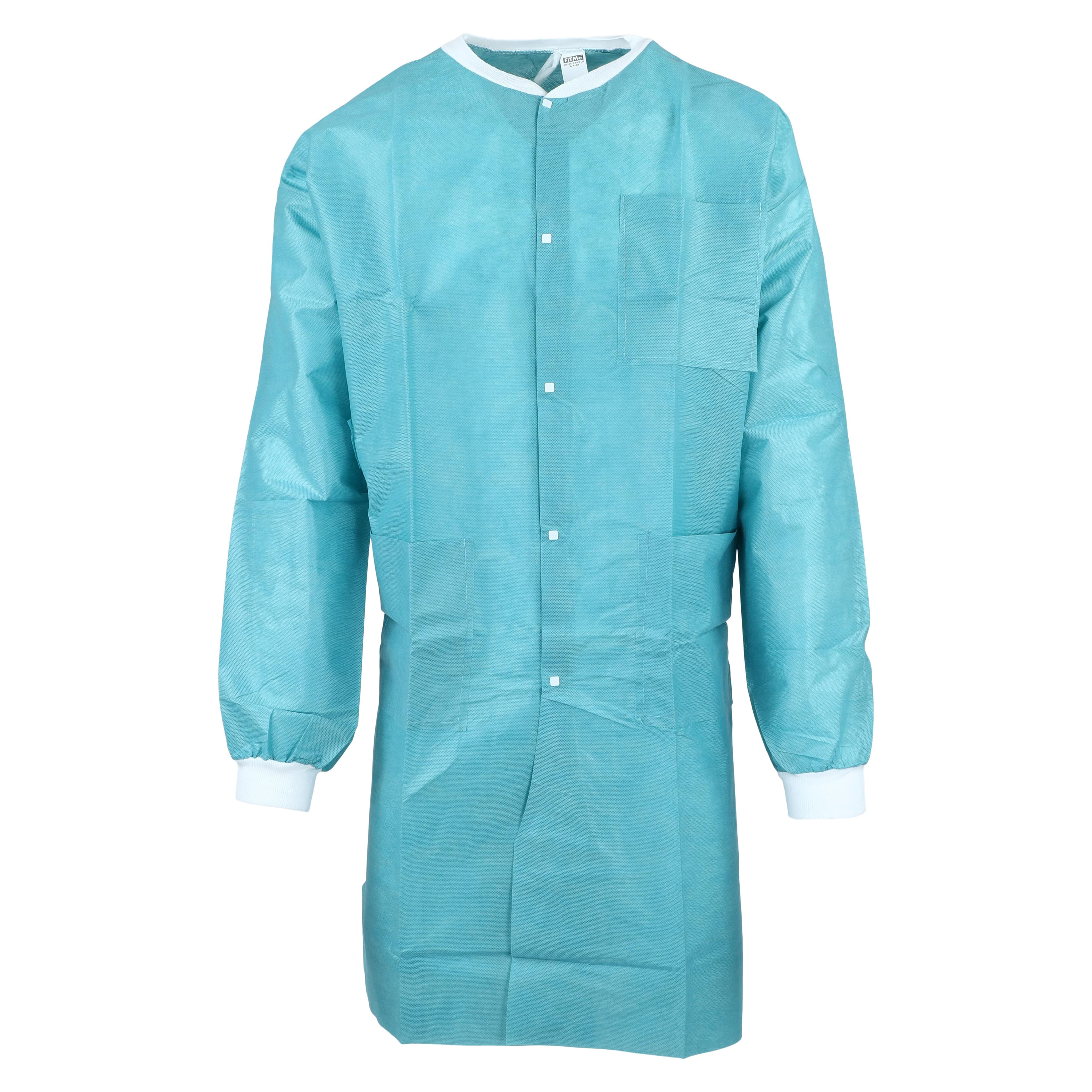 Dukal FitMe Lab Coat, Teal/Green, Large, 10/Pack, UGC-6605-L thumbnail 2